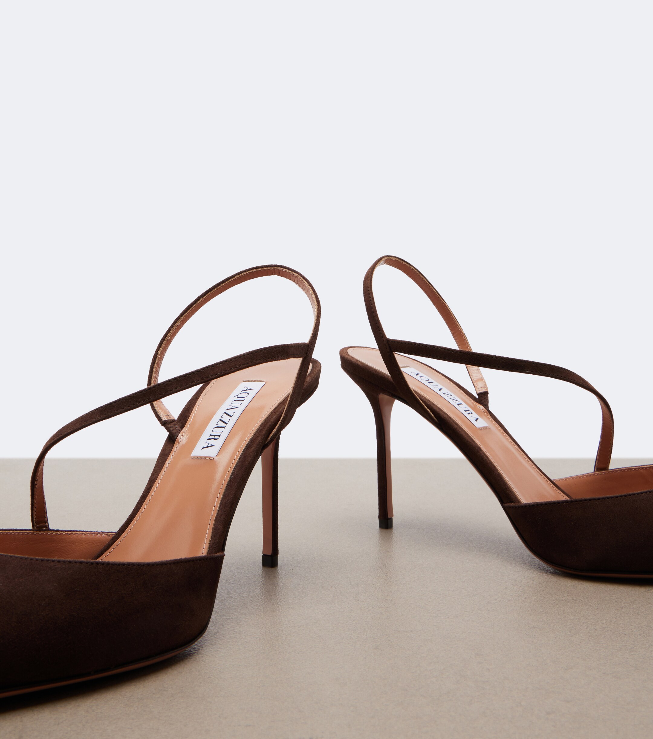 AQUAZZURA Aquazzura Dynasty suede slingback pumps