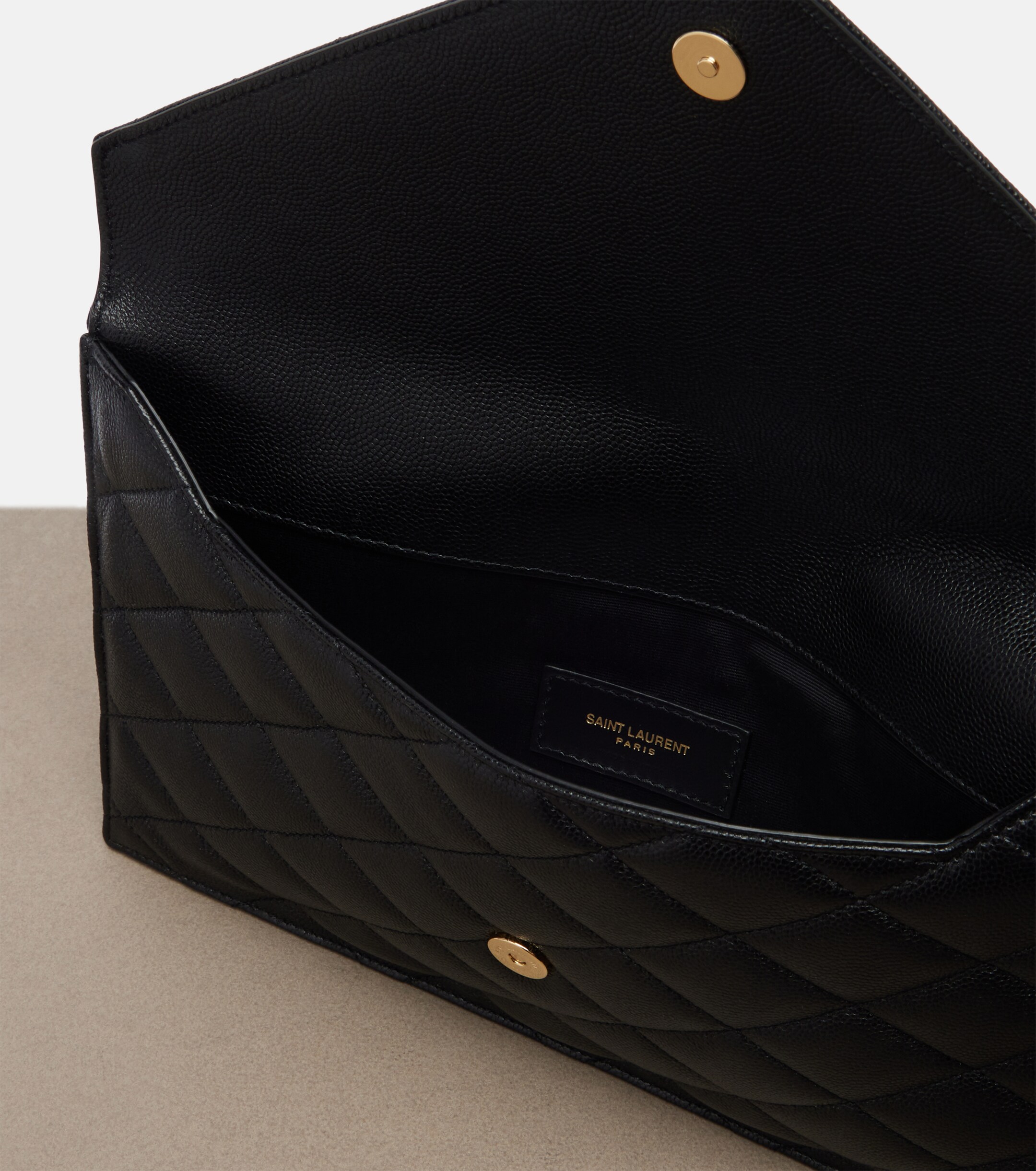 Saint Laurent Paris leather clutch