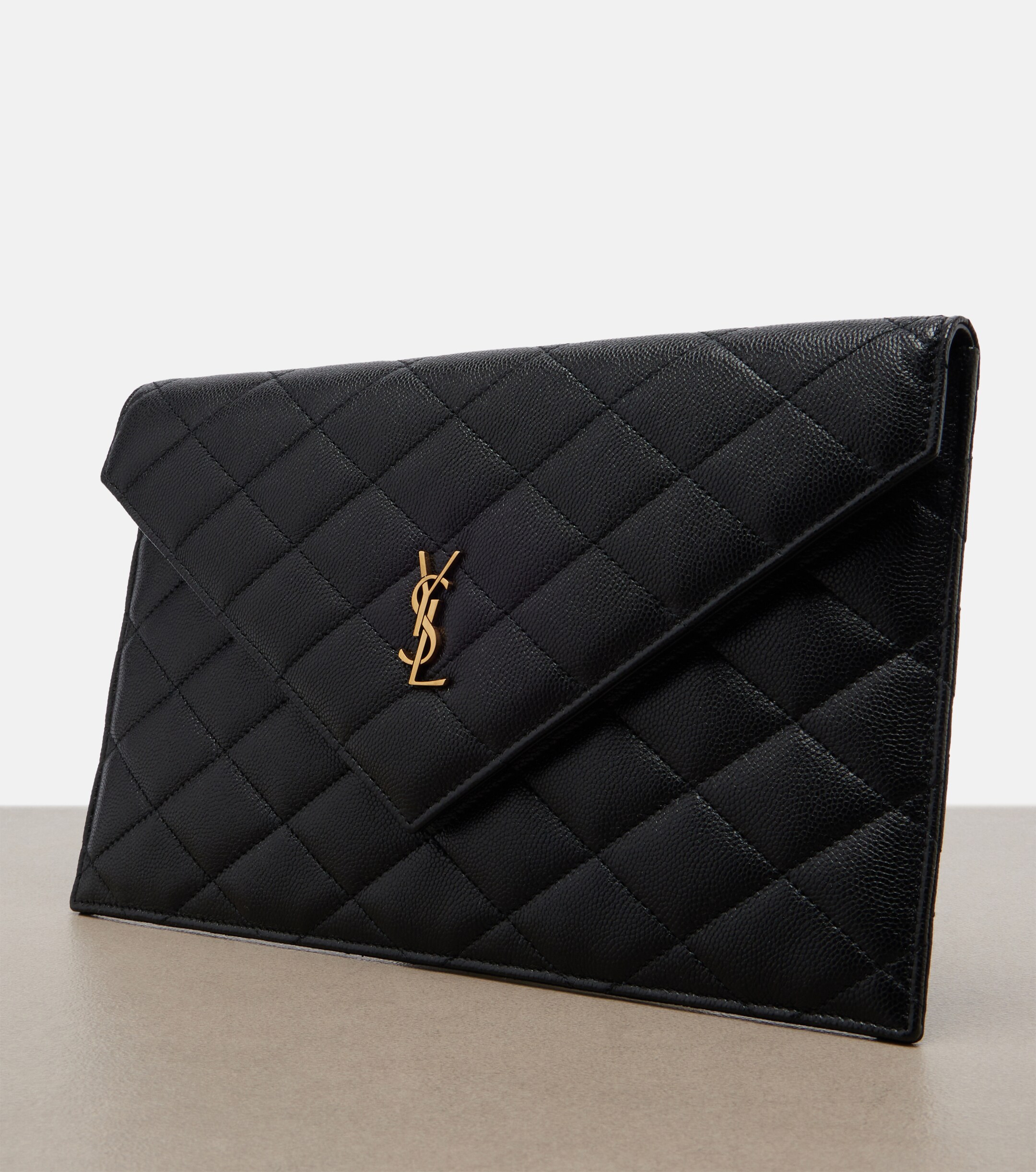 Saint Laurent Paris leather clutch