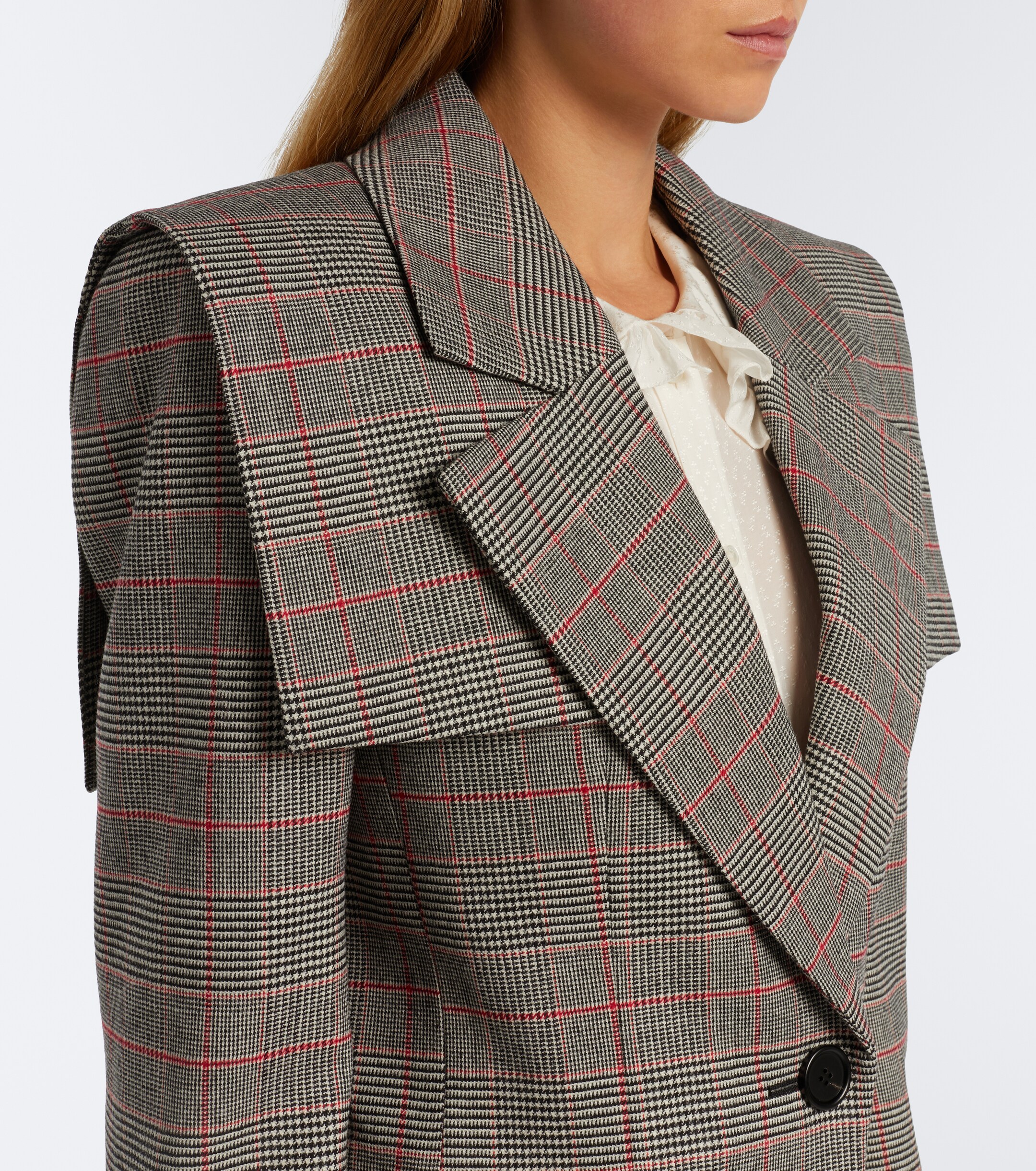 Chloé Chloé Prince of Wales Check wool-blend jacket