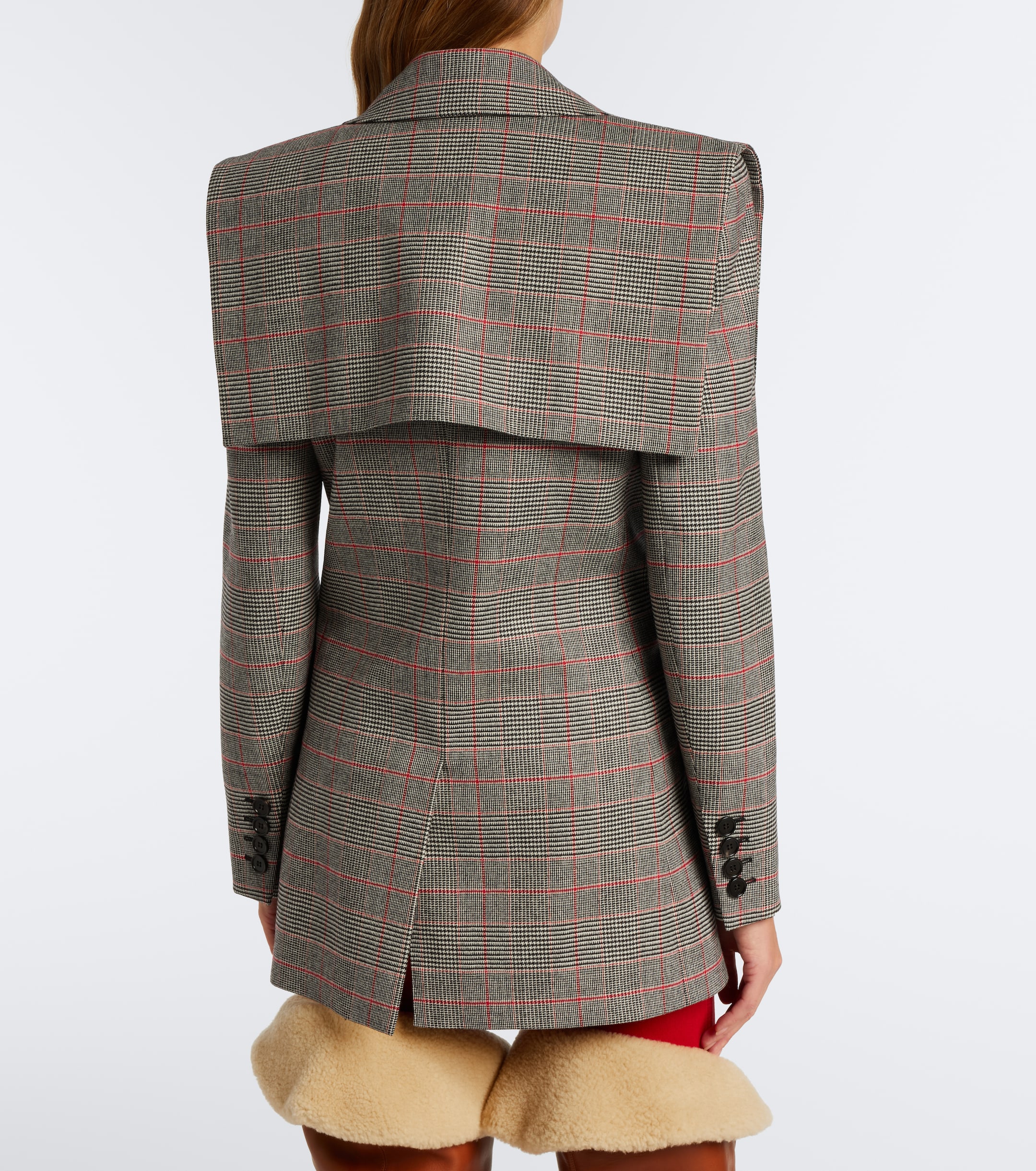 Chloé Chloé Prince of Wales Check wool-blend jacket