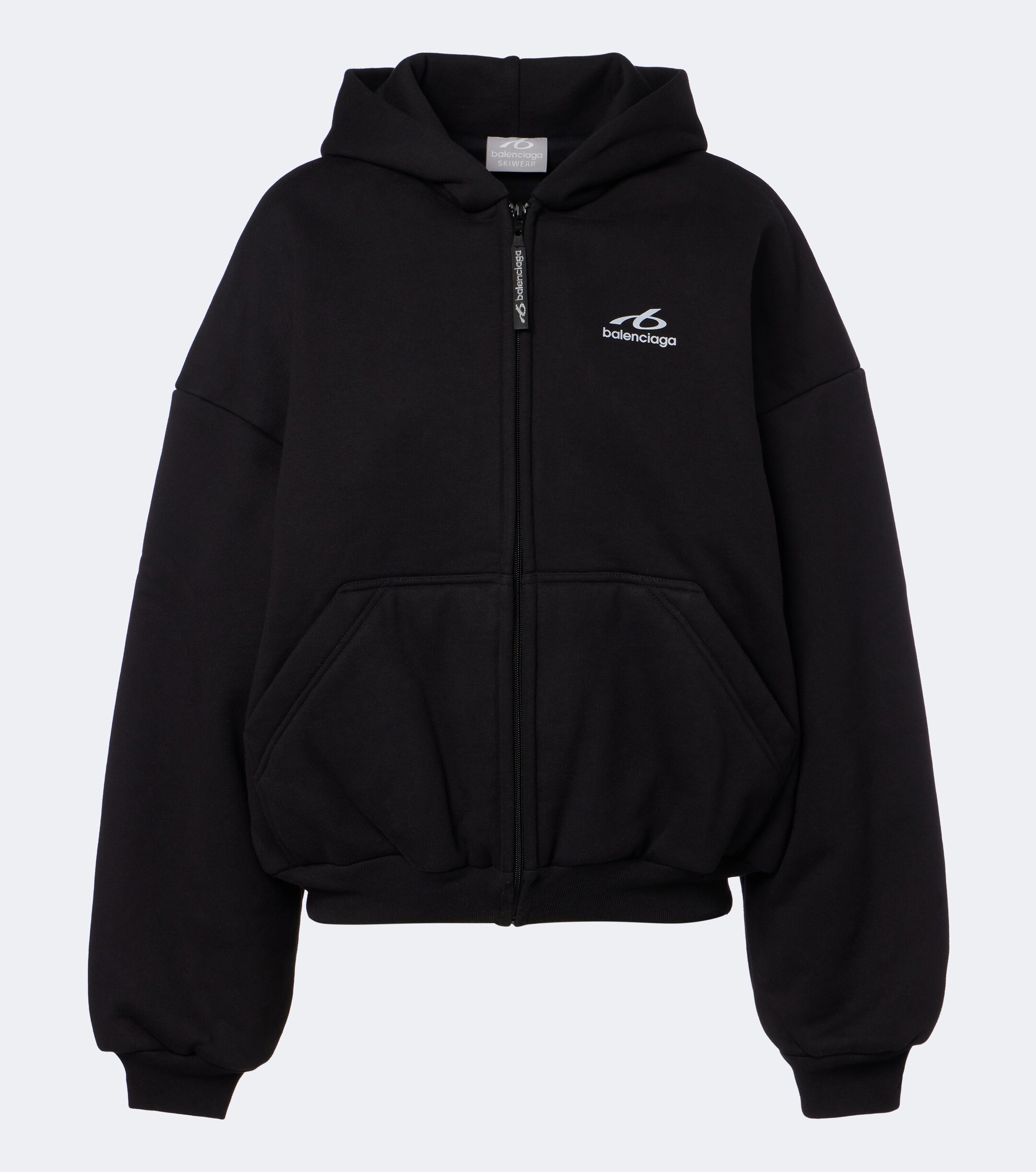 Balenciaga Balenciaga Logo padded cotton zip-up ski hoodie