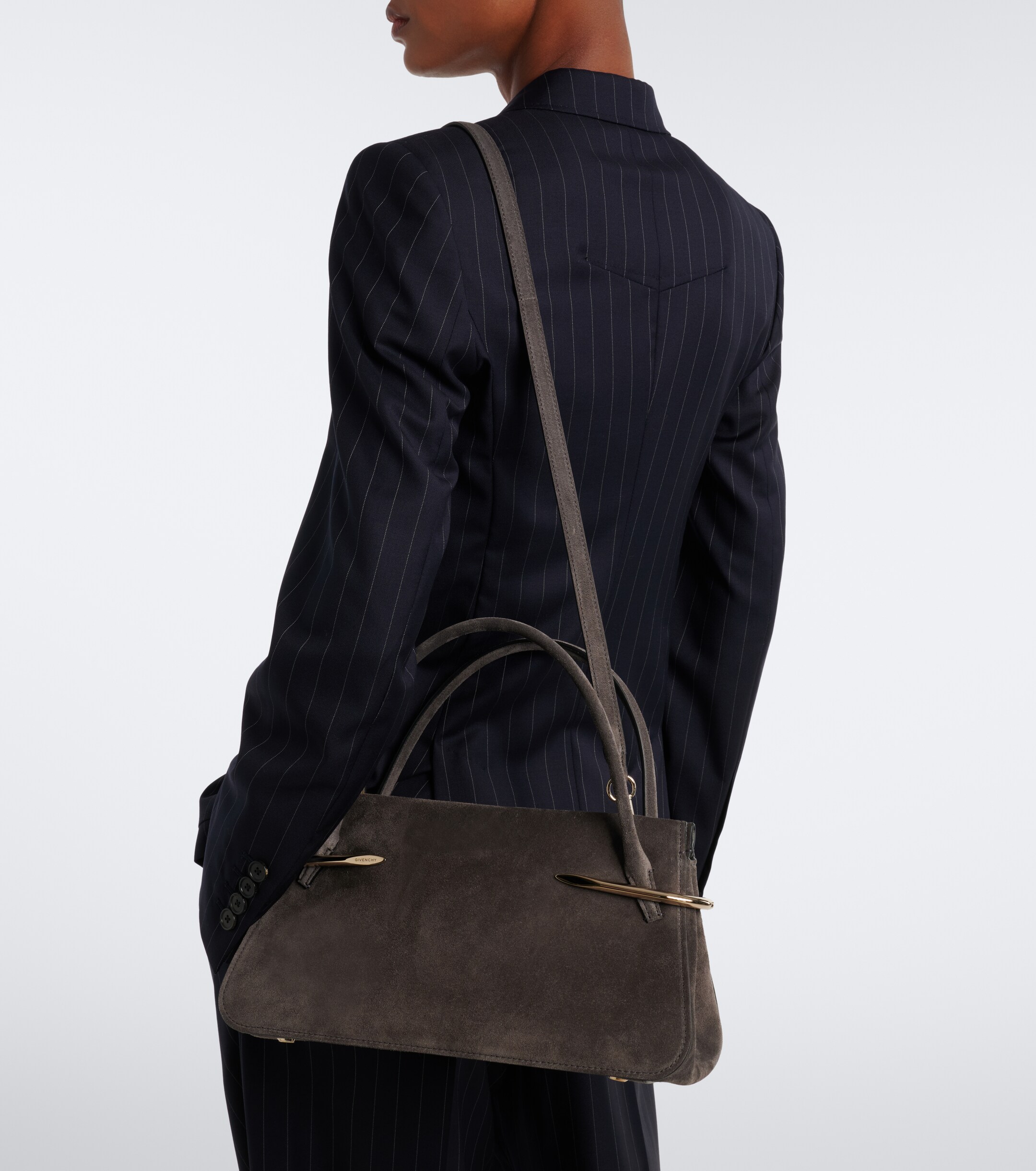 Givenchy Pinch Medium suede top-handle bag