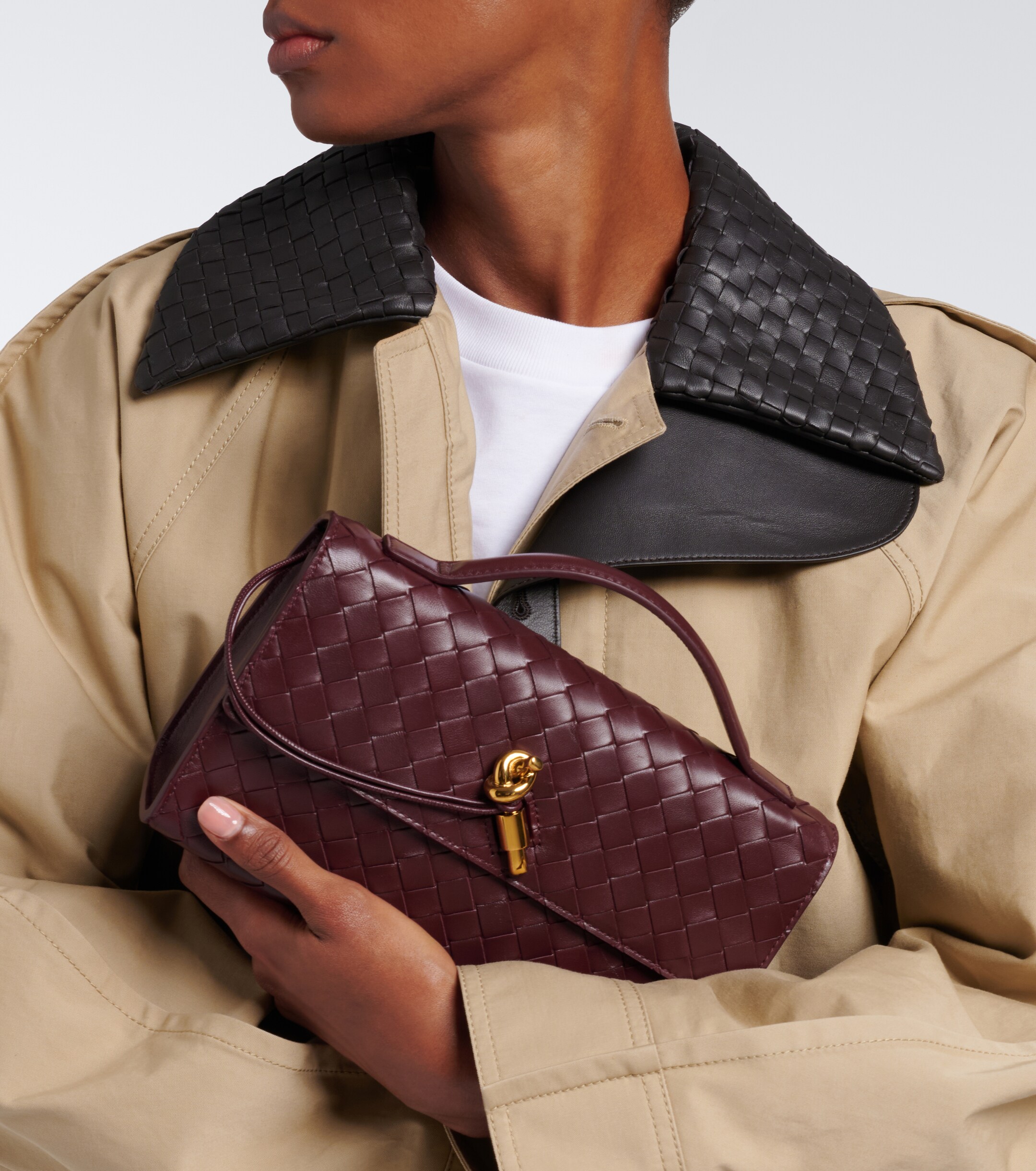 Bottega Veneta Andiamo Intrecciato leather clutch