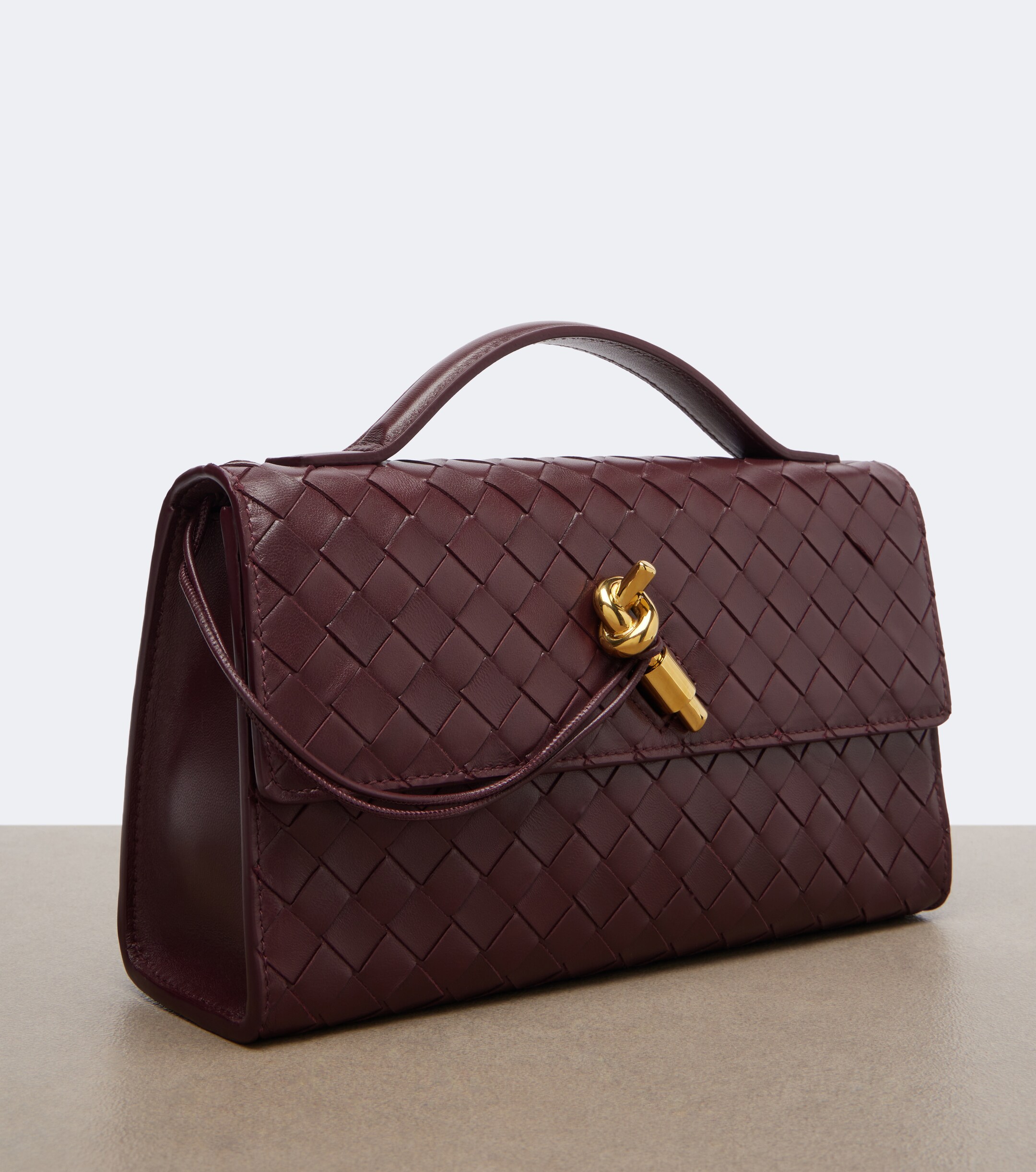 Bottega Veneta Andiamo Intrecciato leather clutch