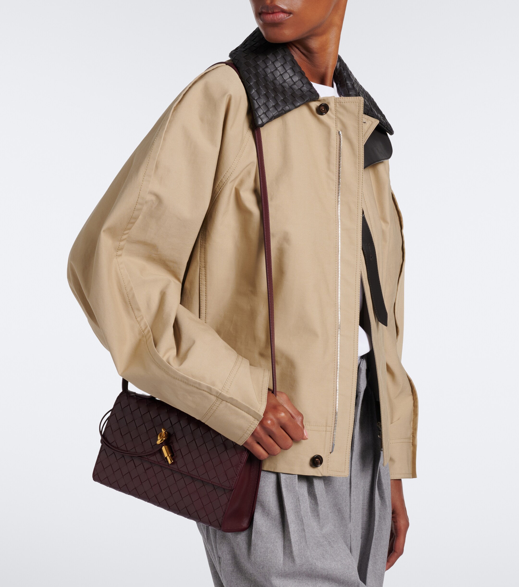 Bottega Veneta Andiamo Intrecciato leather clutch