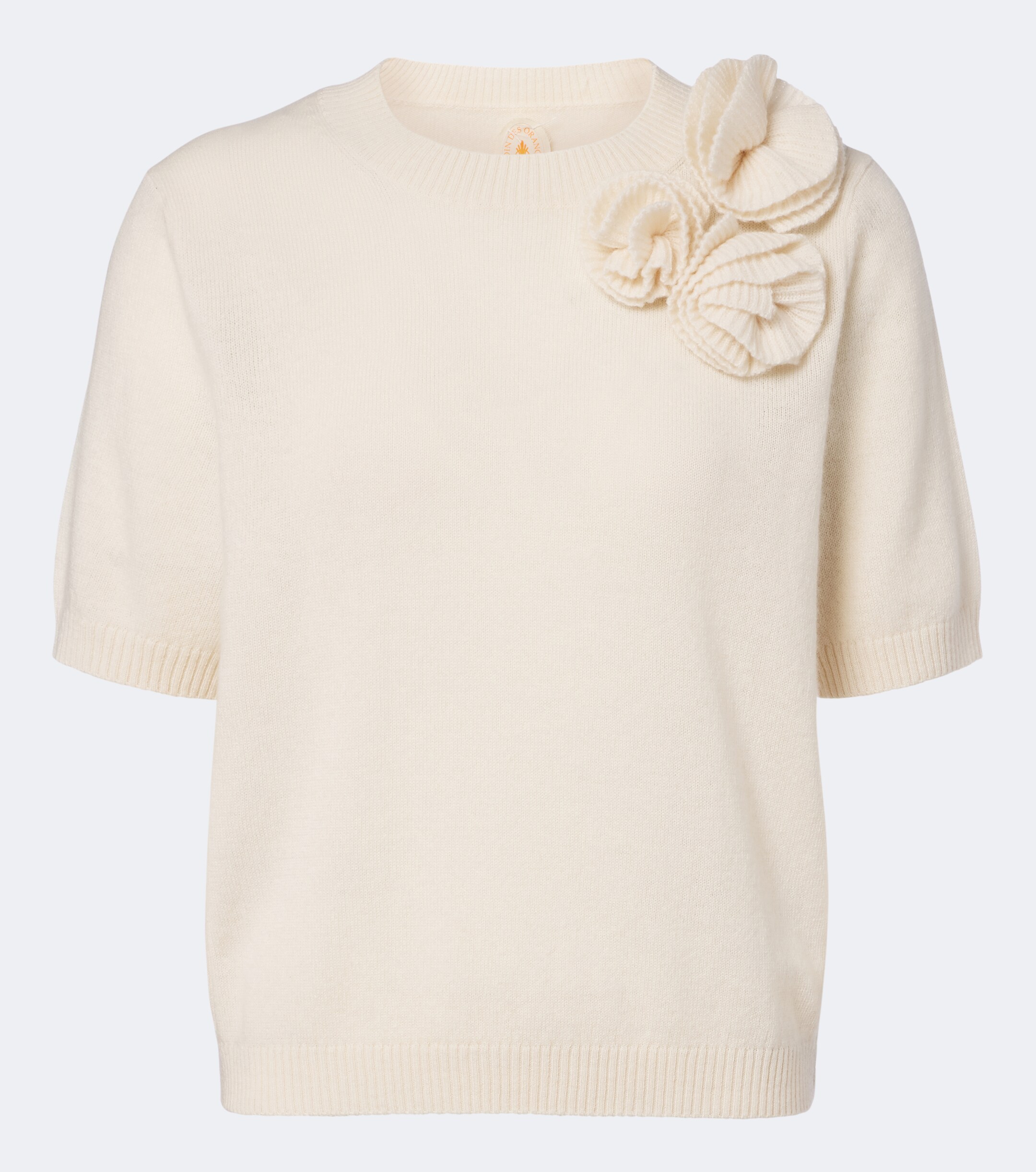 Jardin des Orangers Jardin des Orangers Floral-appliqué wool and cashmere sweater