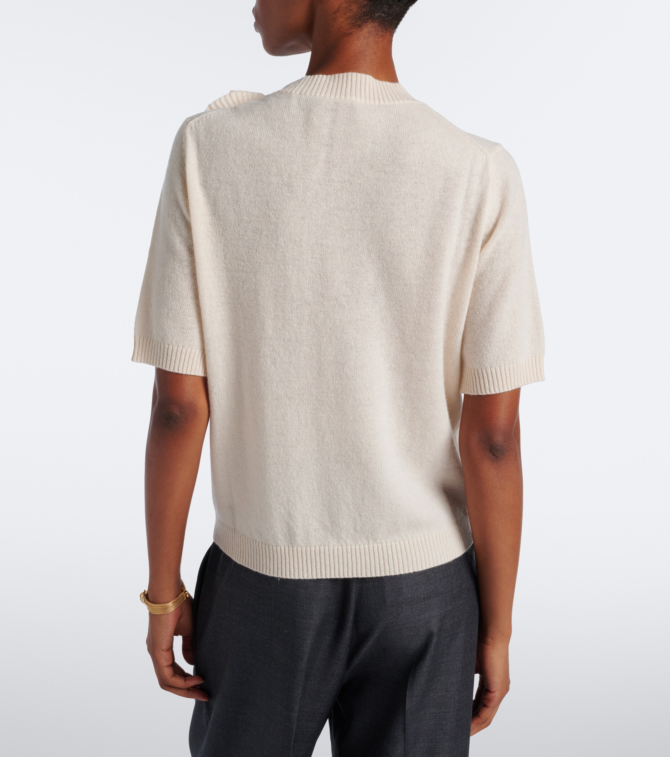 Jardin des Orangers Jardin des Orangers Floral-appliqué wool and cashmere sweater