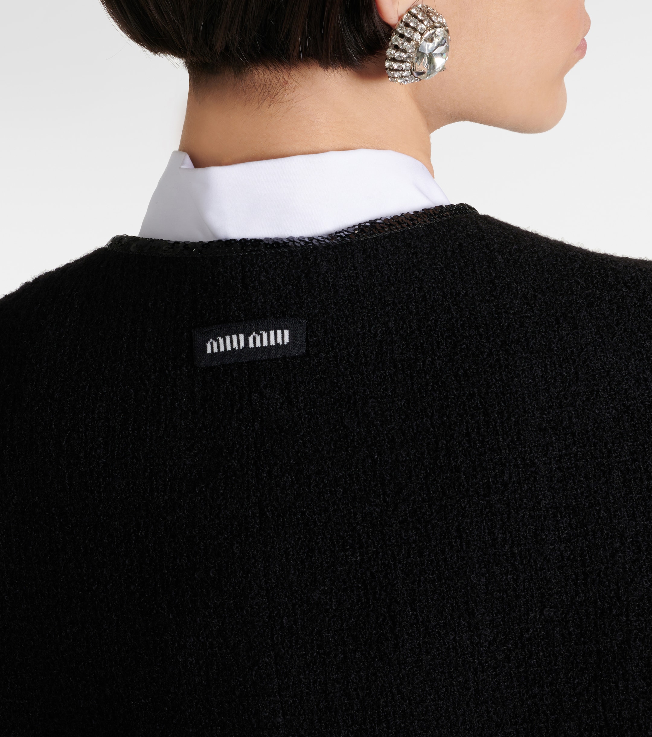 Miu Miu Cropped wool-blend tweed jacket