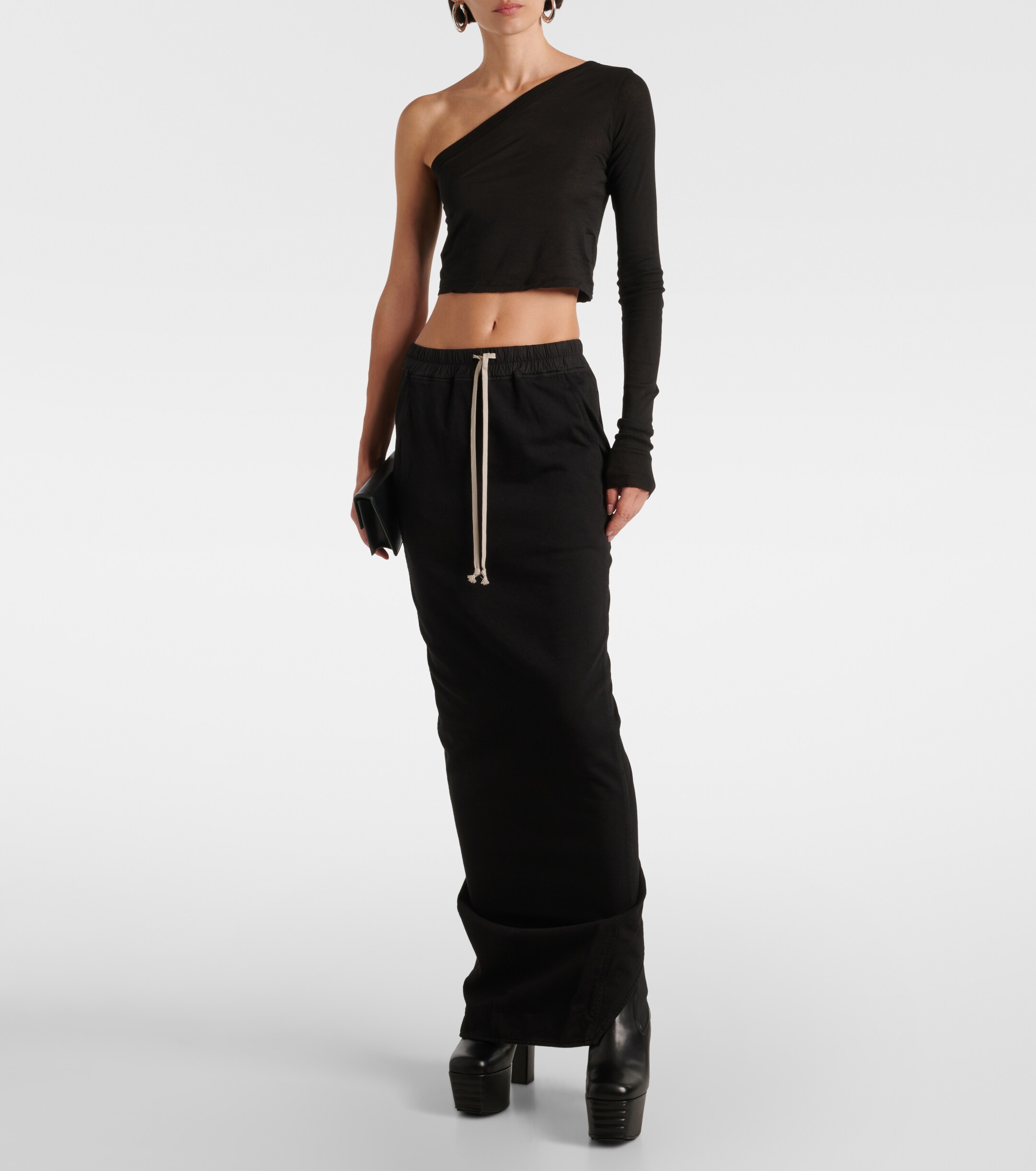 Rick Owens DRKSHDW Pillar denim skirt