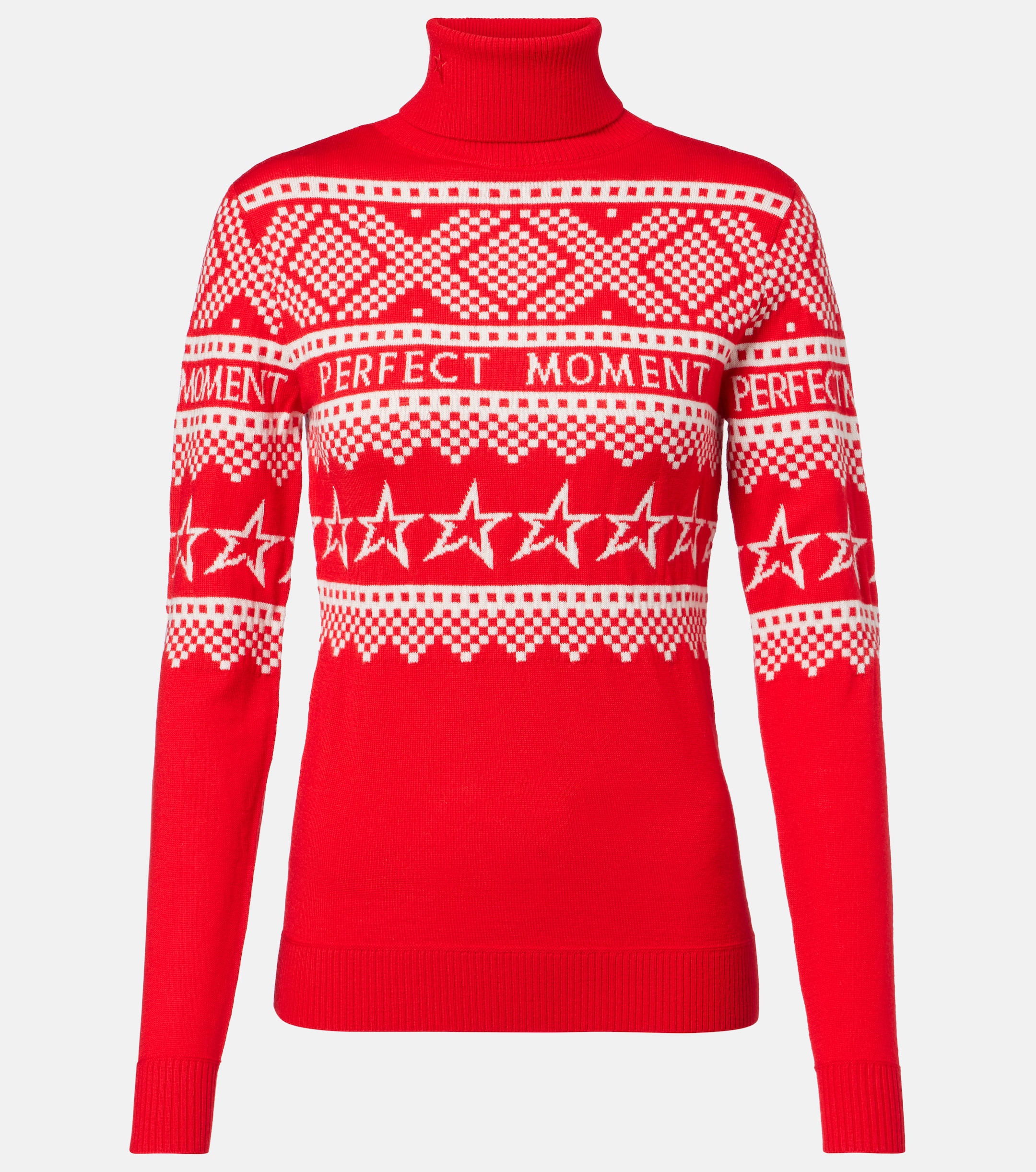 PERFECT MOMENT Perfect Moment Holiday intarsia wool turtleneck sweater