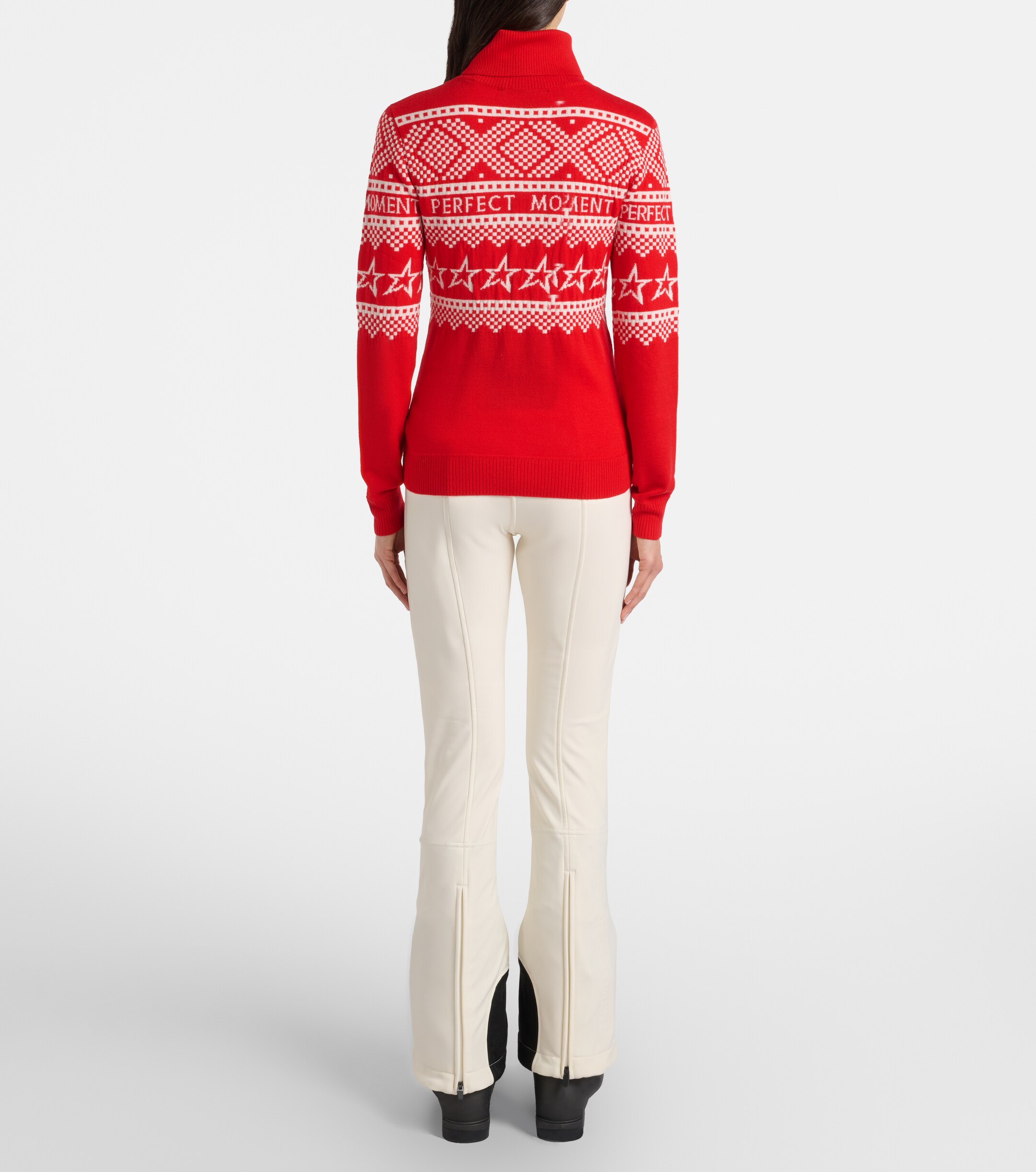 PERFECT MOMENT Perfect Moment Holiday intarsia wool turtleneck sweater