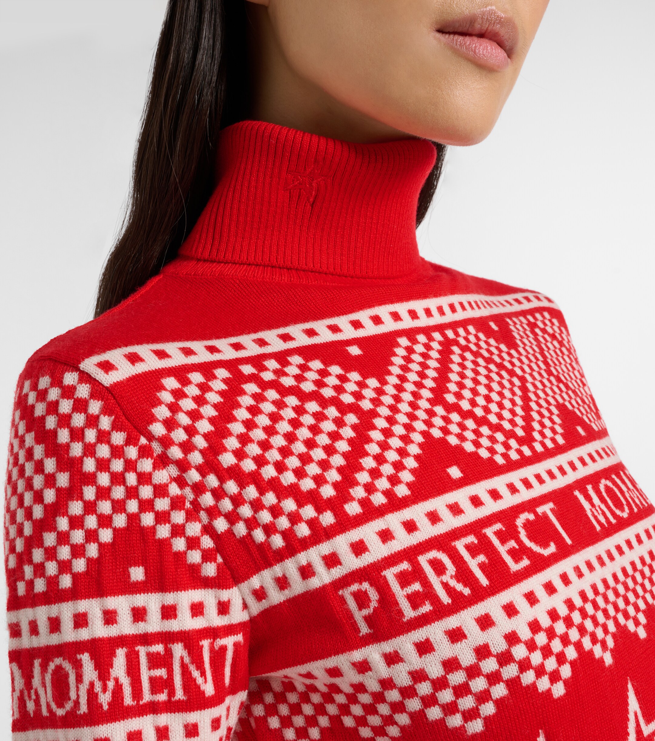 PERFECT MOMENT Perfect Moment Holiday intarsia wool turtleneck sweater