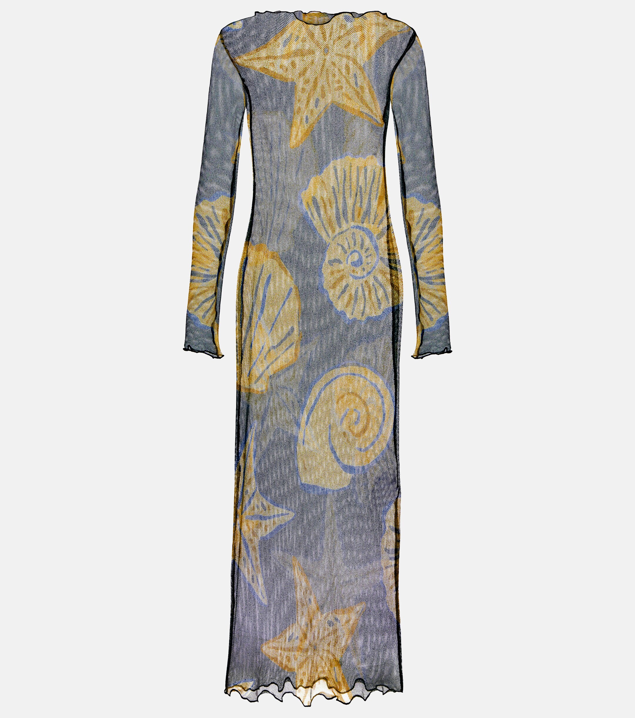 Cala de la Cruz Cala de la Cruz Ursa printed sheer beach dress