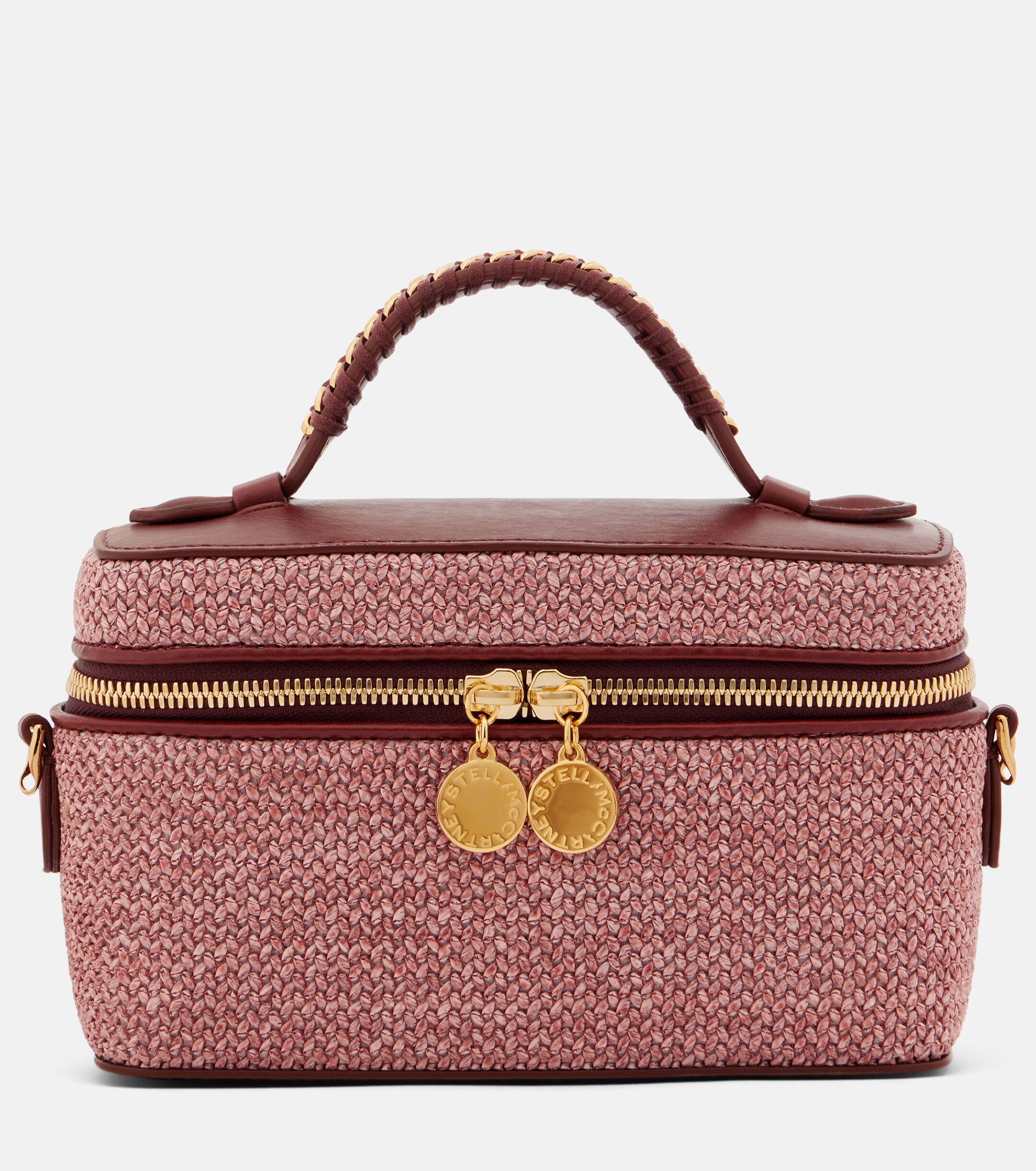 Stella McCartney Falabella raffia-effect vanity bag