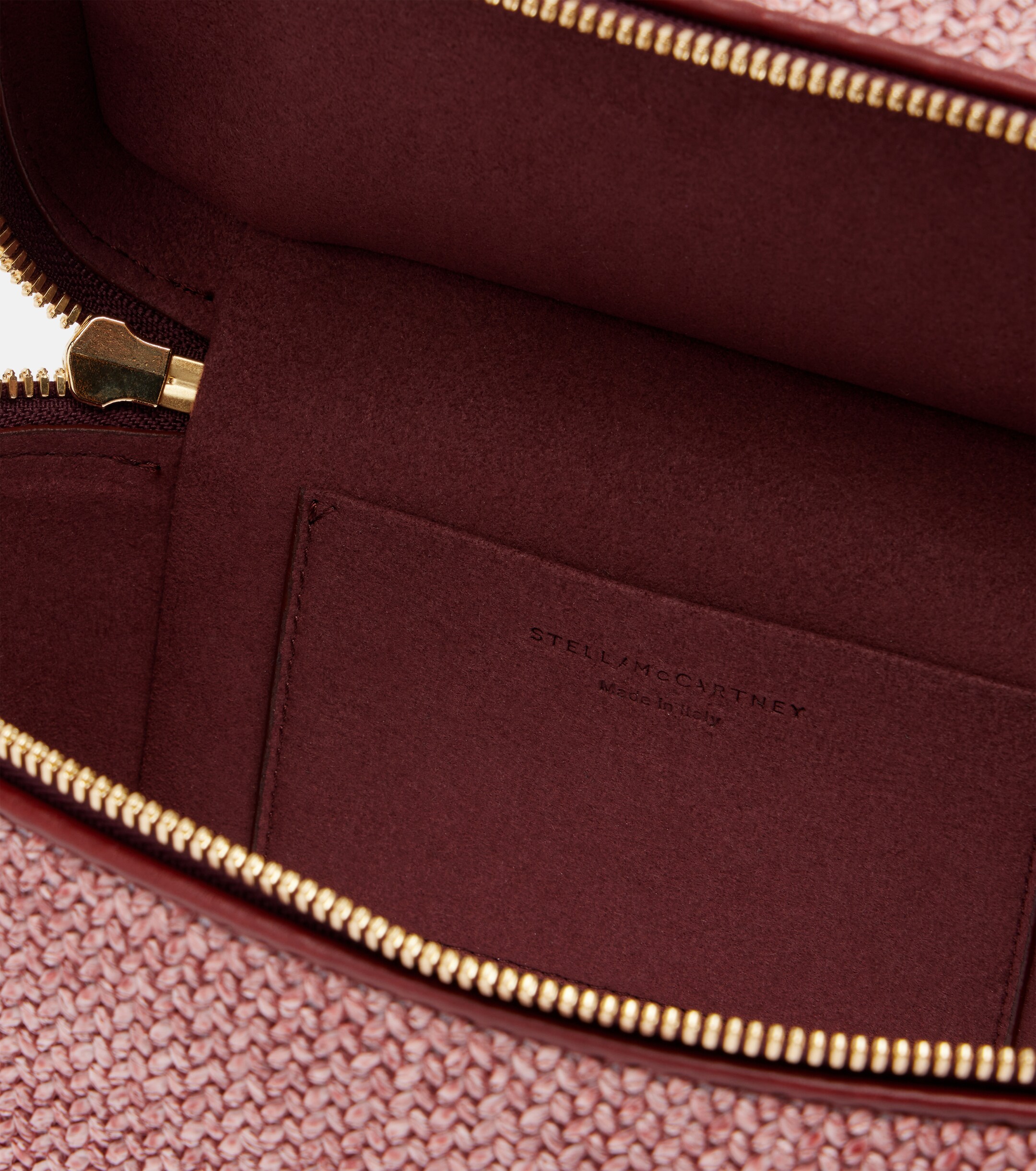 Stella McCartney Falabella raffia-effect vanity bag