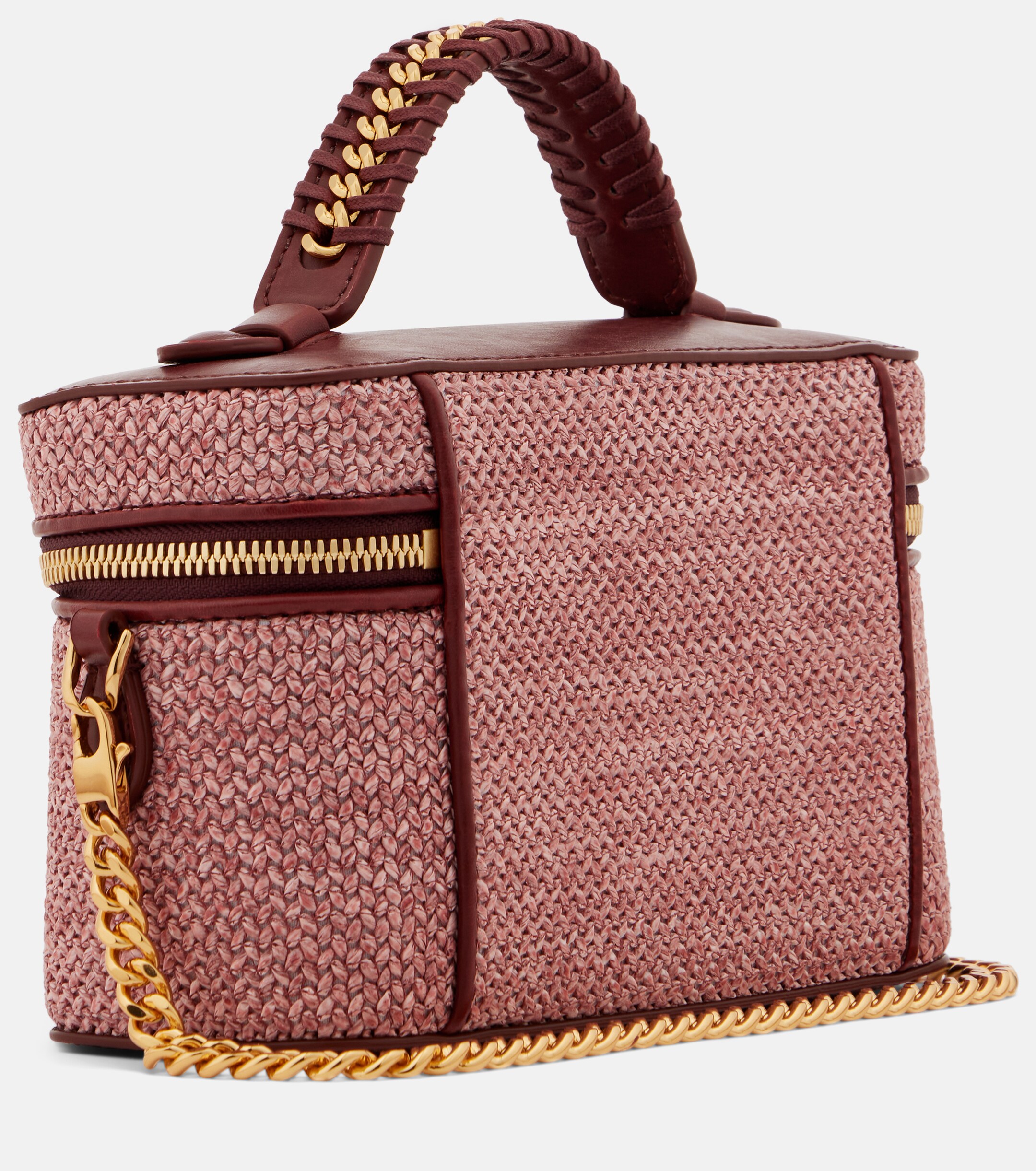 Stella McCartney Falabella raffia-effect vanity bag