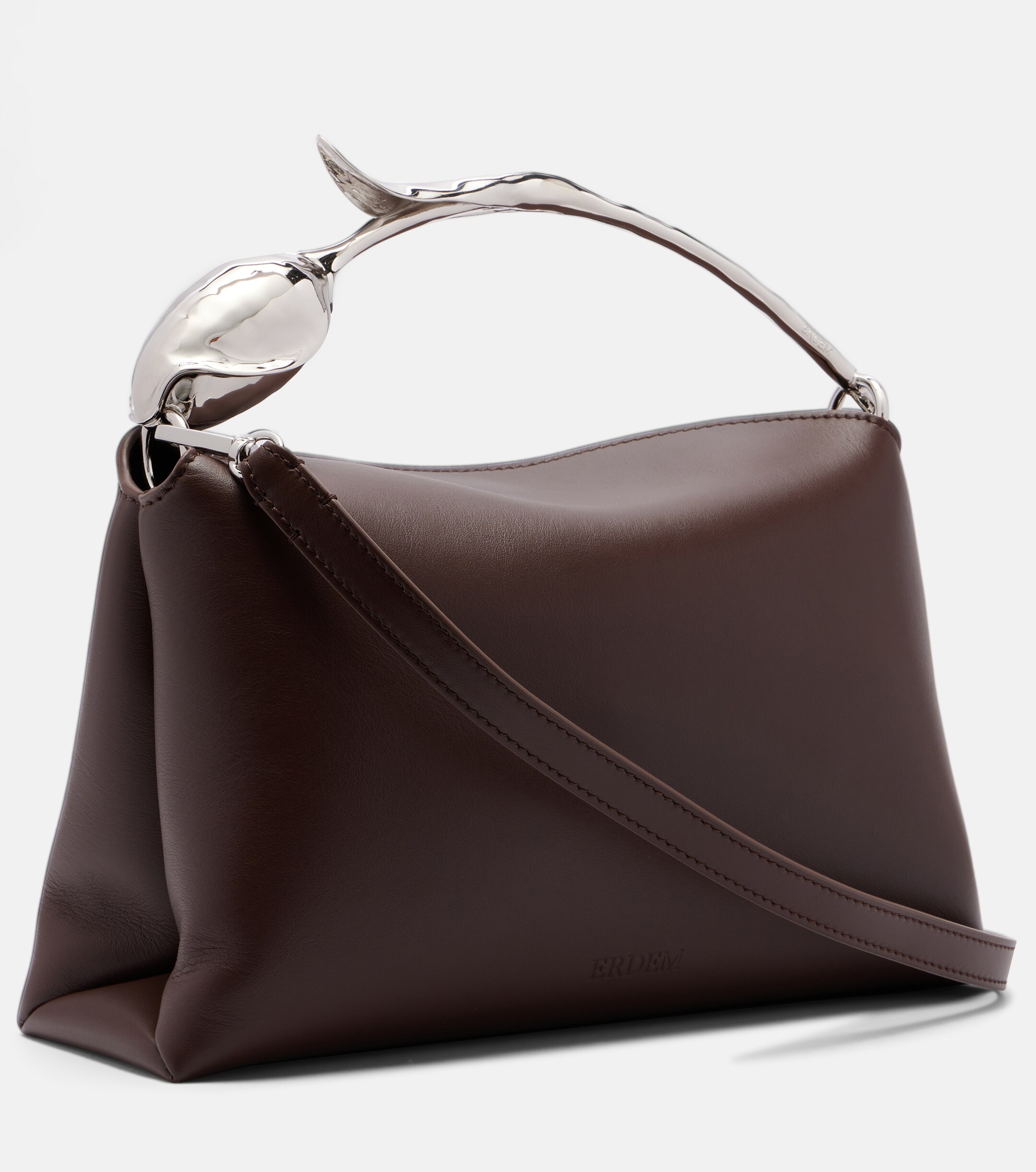 Erdem Bloom Midi leather top-handle bag