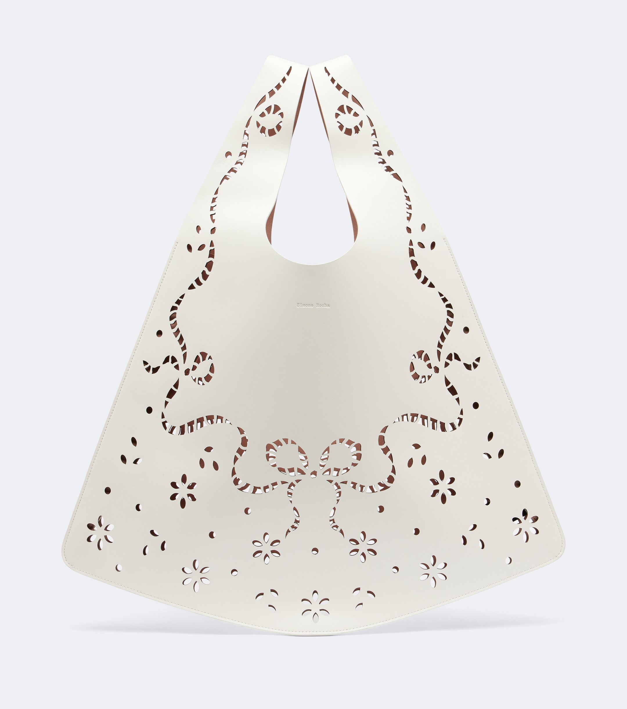 Simone Rocha Laser-cut leather shopper