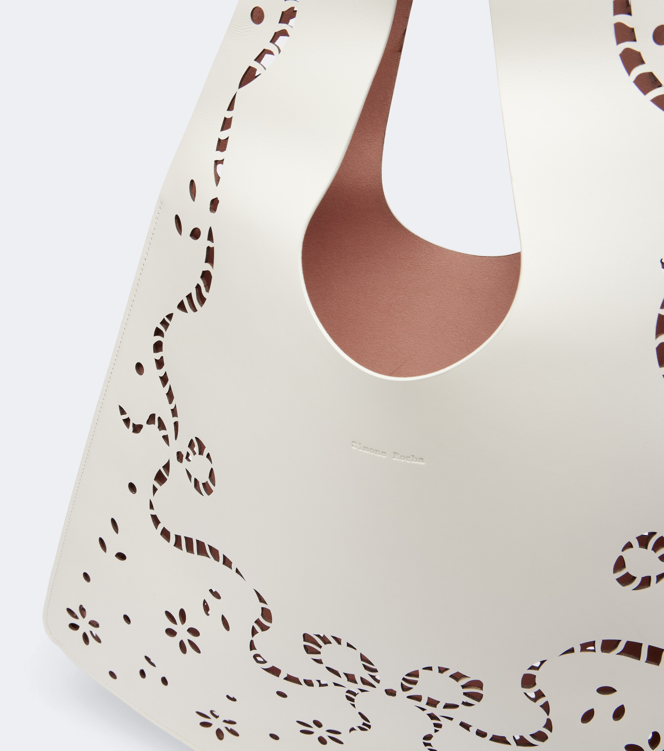 Simone Rocha Laser-cut leather shopper