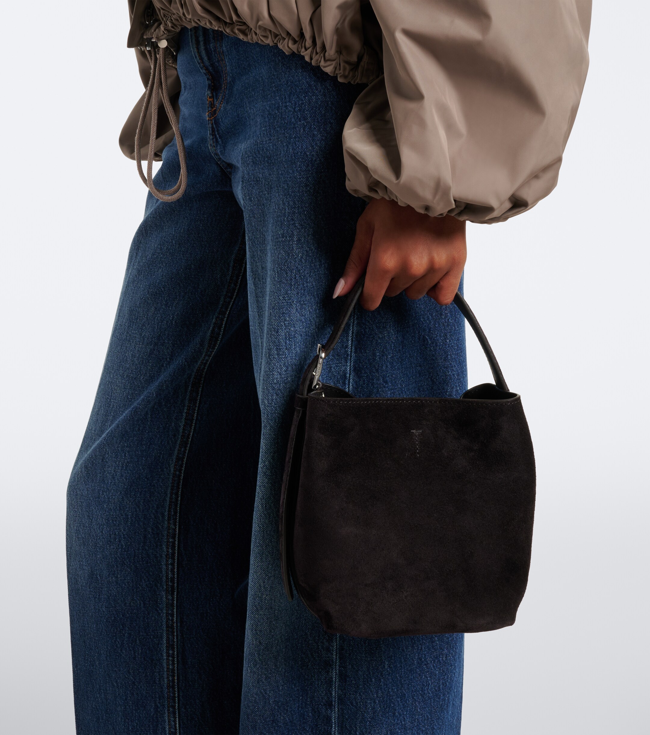 TOTEME Belted Small suede tote bag