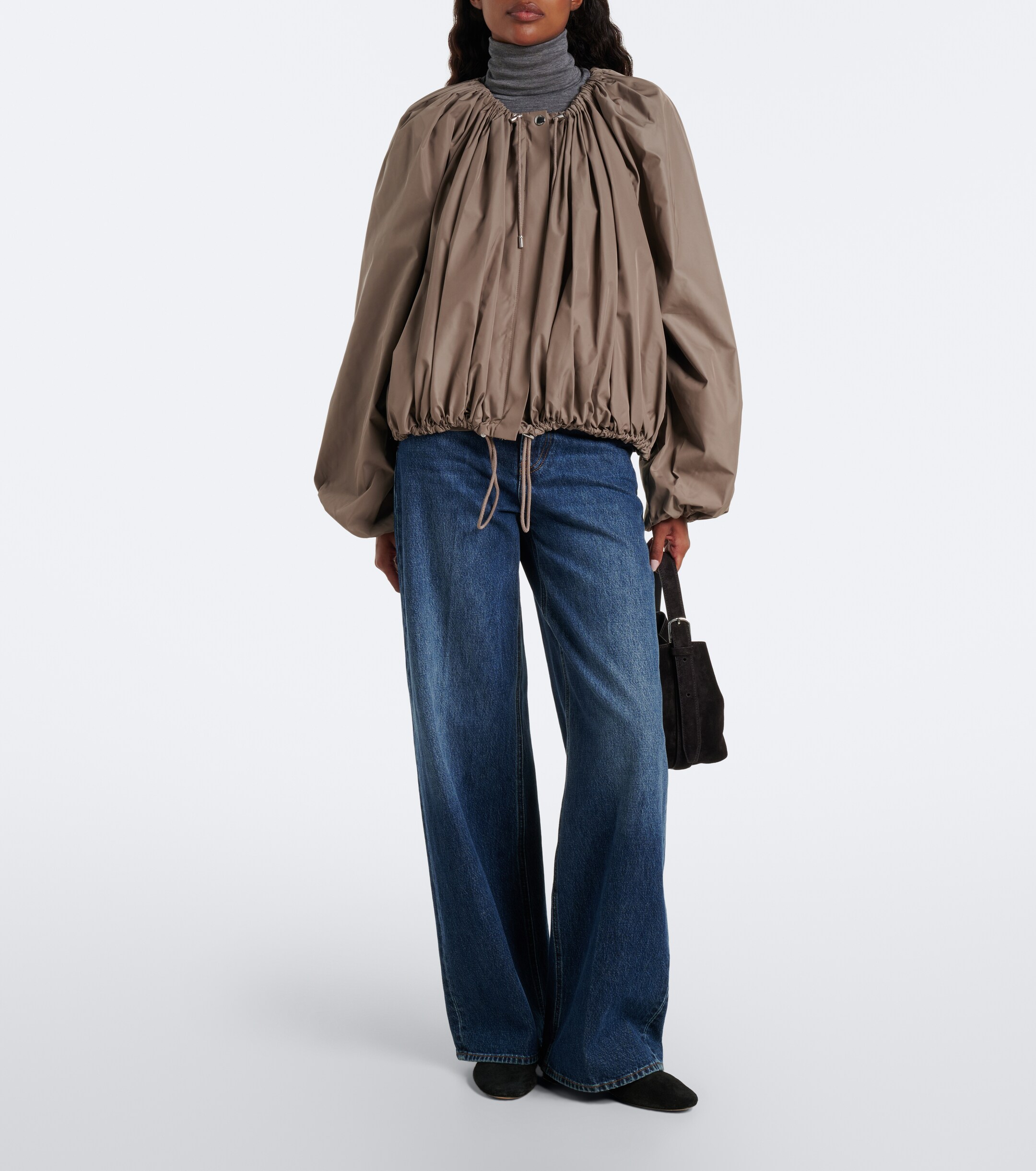TOTEME Belted Small suede tote bag