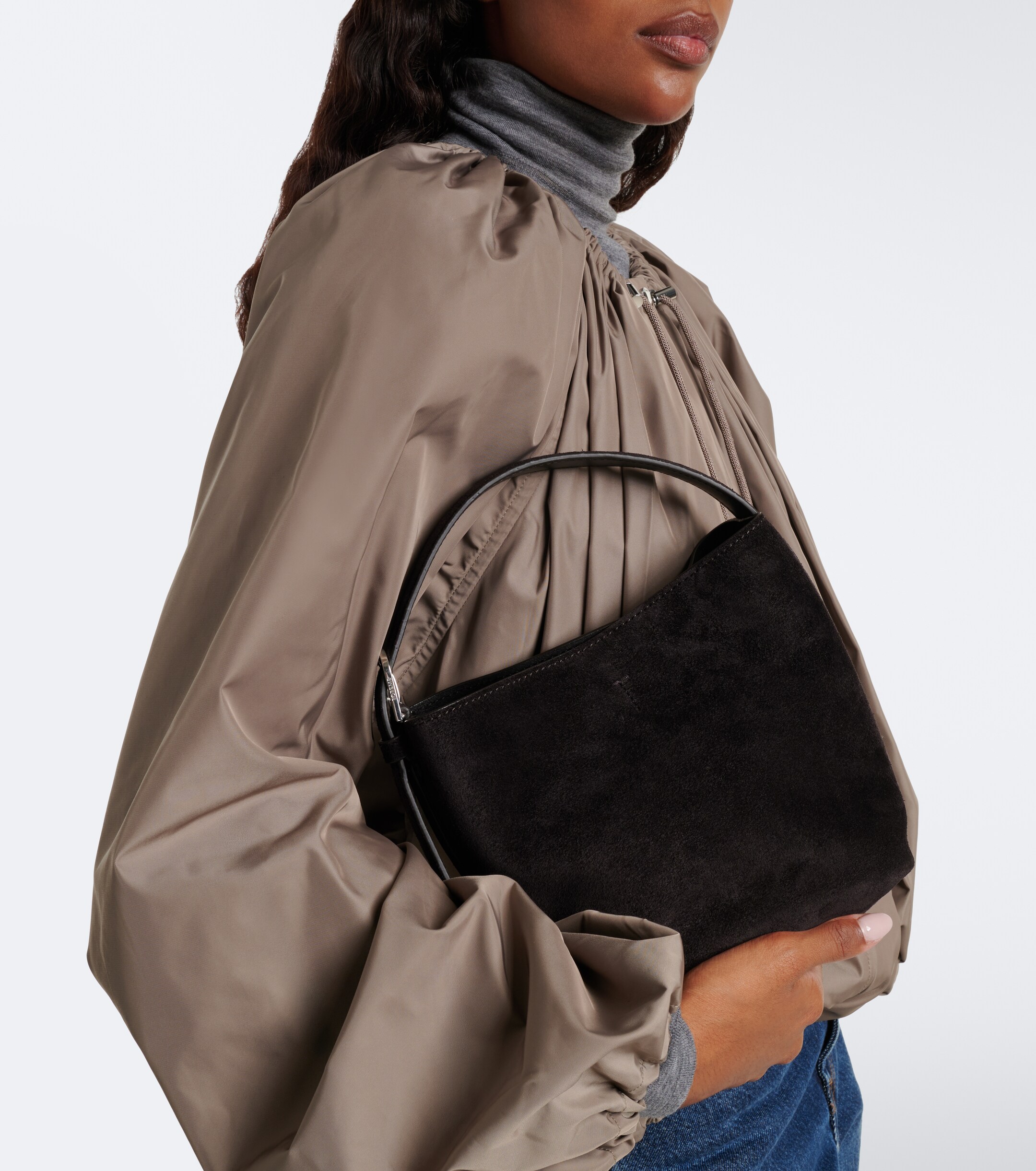 TOTEME Belted Small suede tote bag