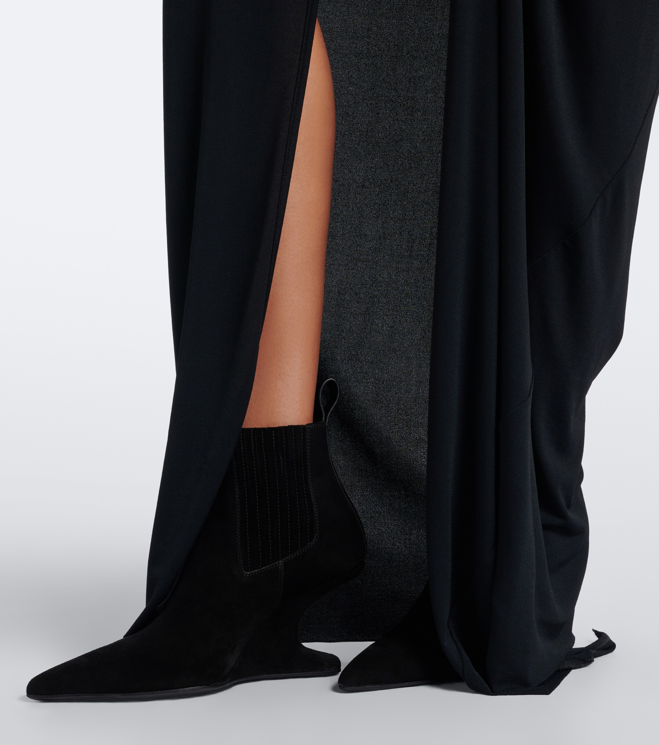 Rick Owens Rick Owens Cantilever suede wedge boots