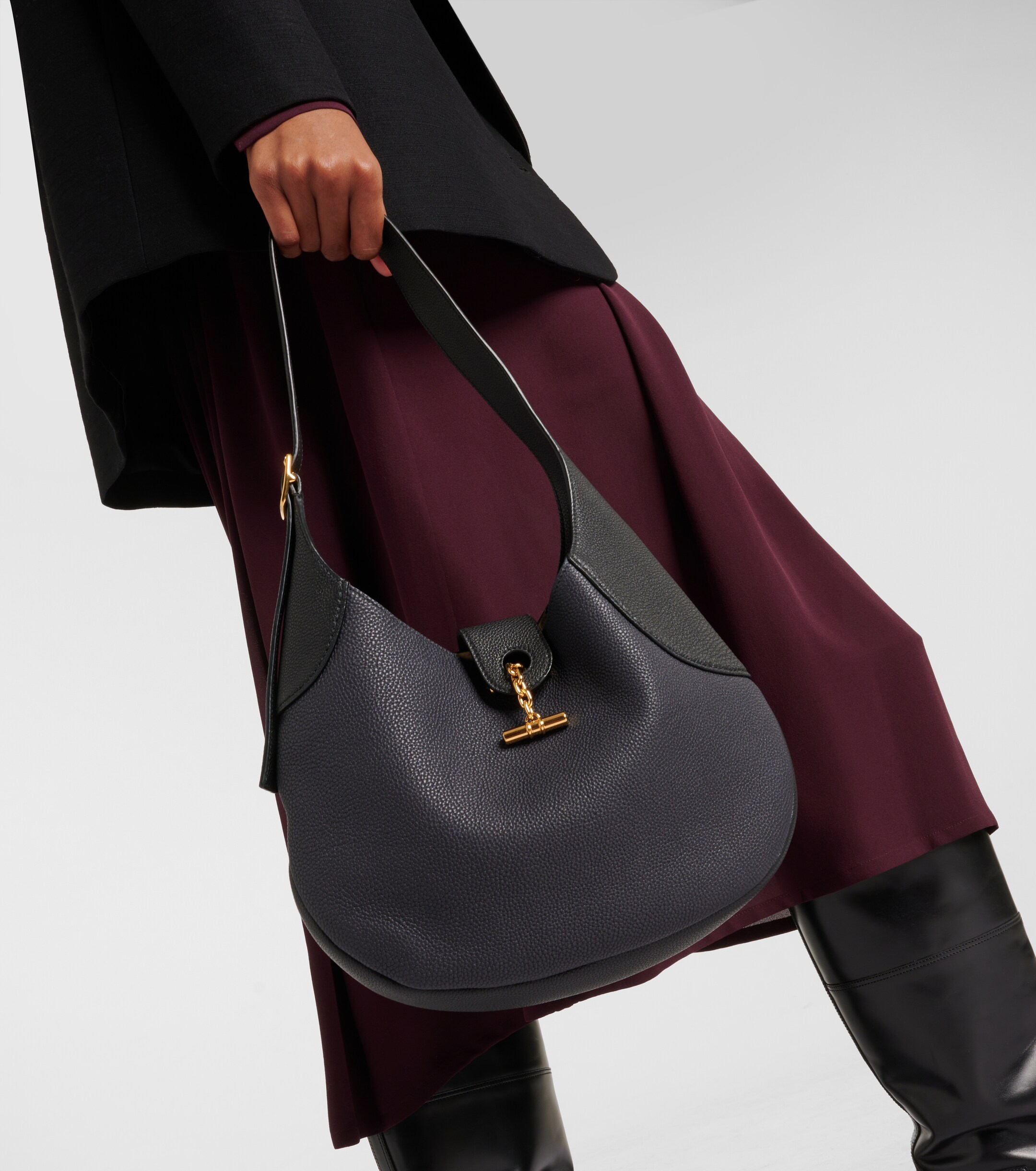 Loro Piana Bobbin Medium leather shoulder bag