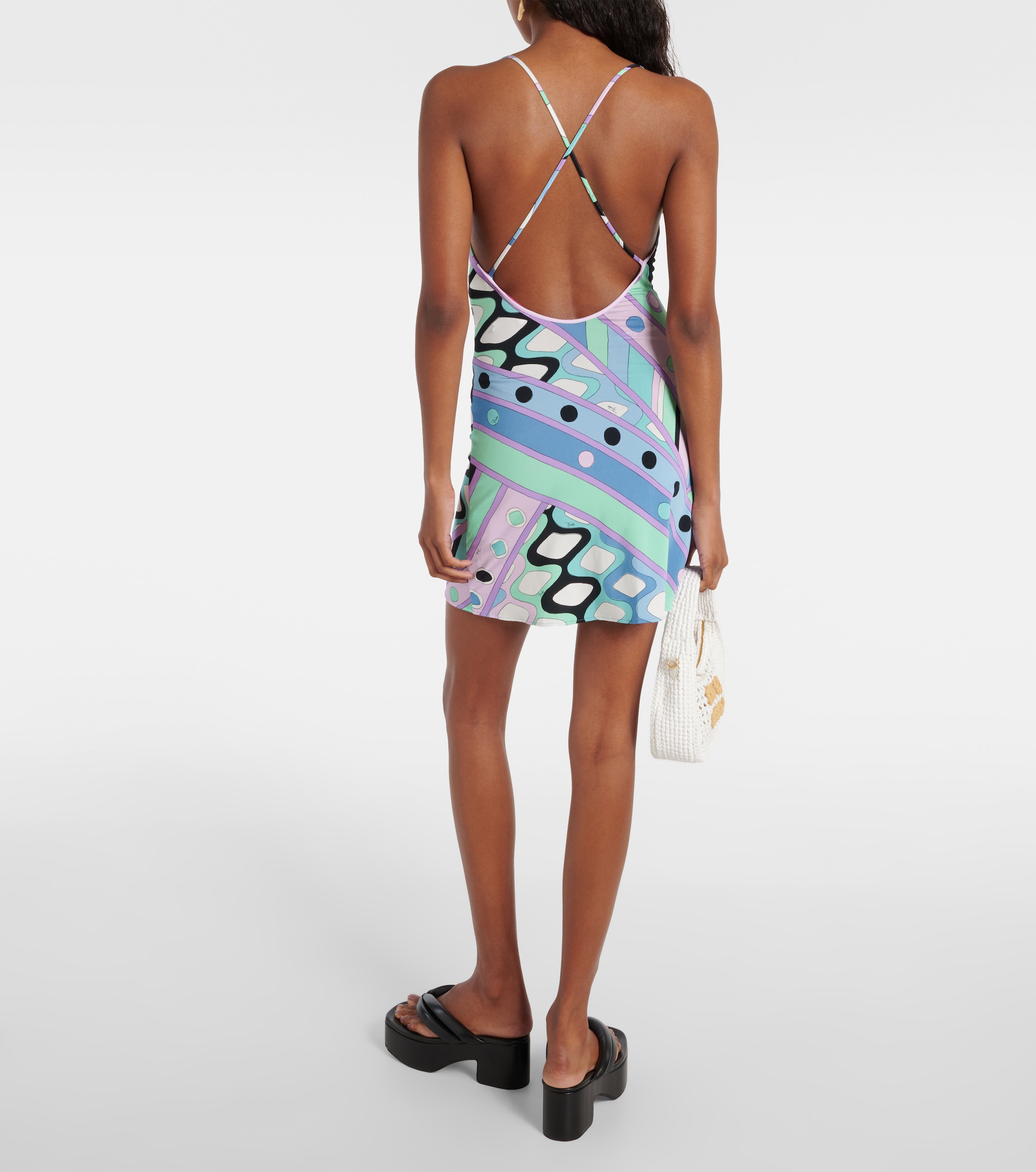 pucci vivara mini dress Vivara Print Dress with Cape PUCCI