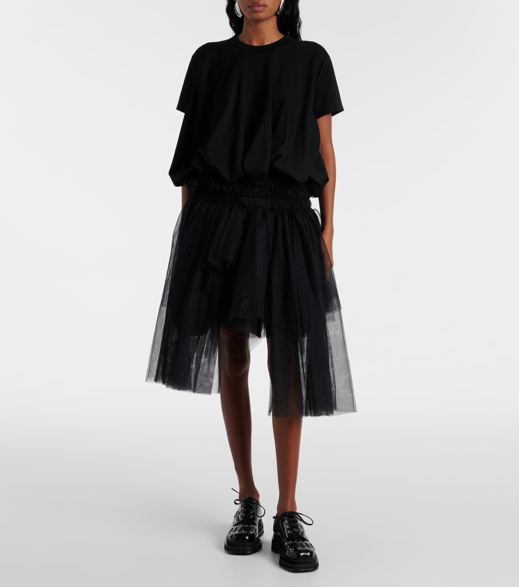 Noir Kei Ninomiya - Mesh midi skirt | Plush