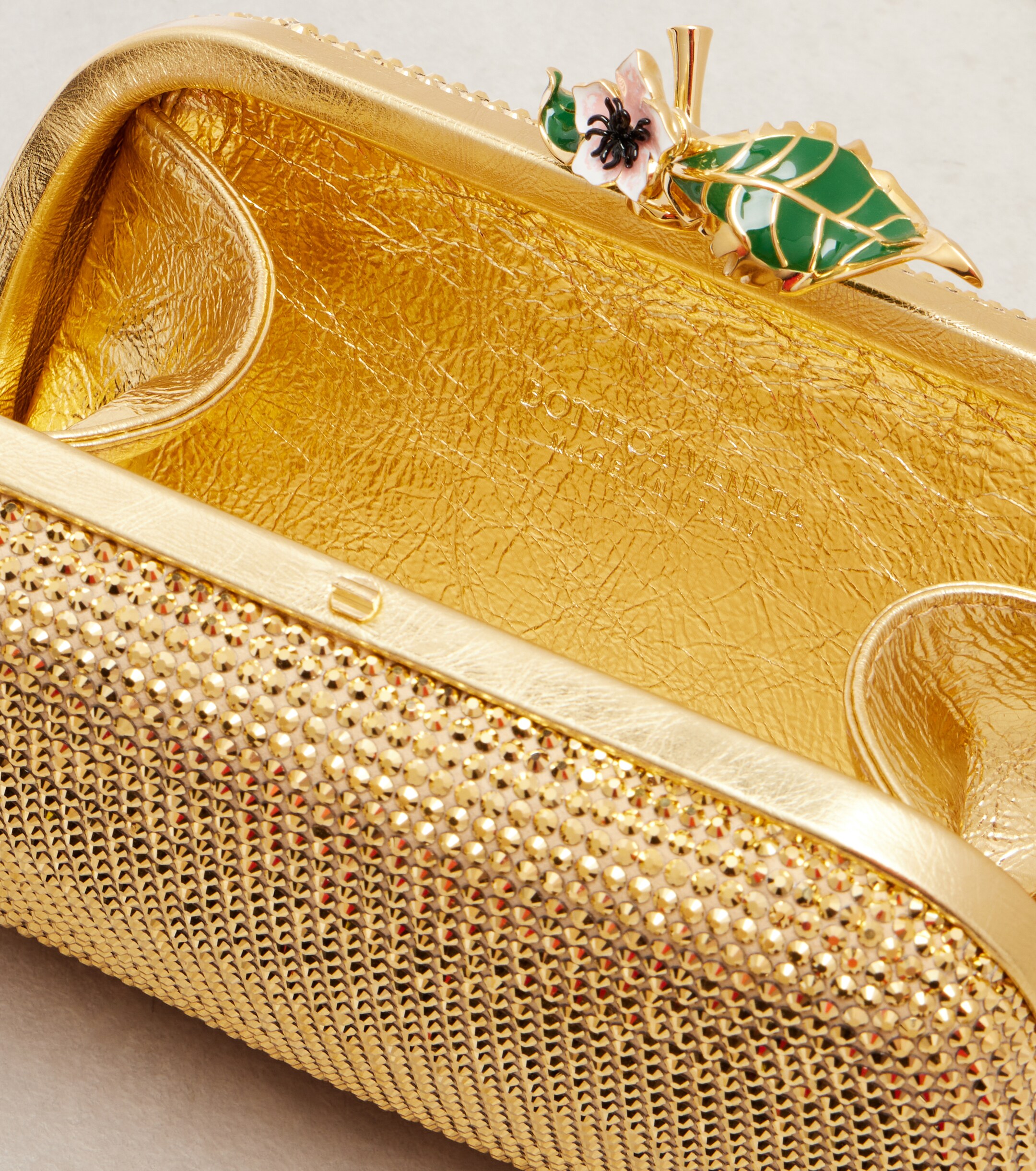 Bottega Veneta Knot embellished leather clutch
