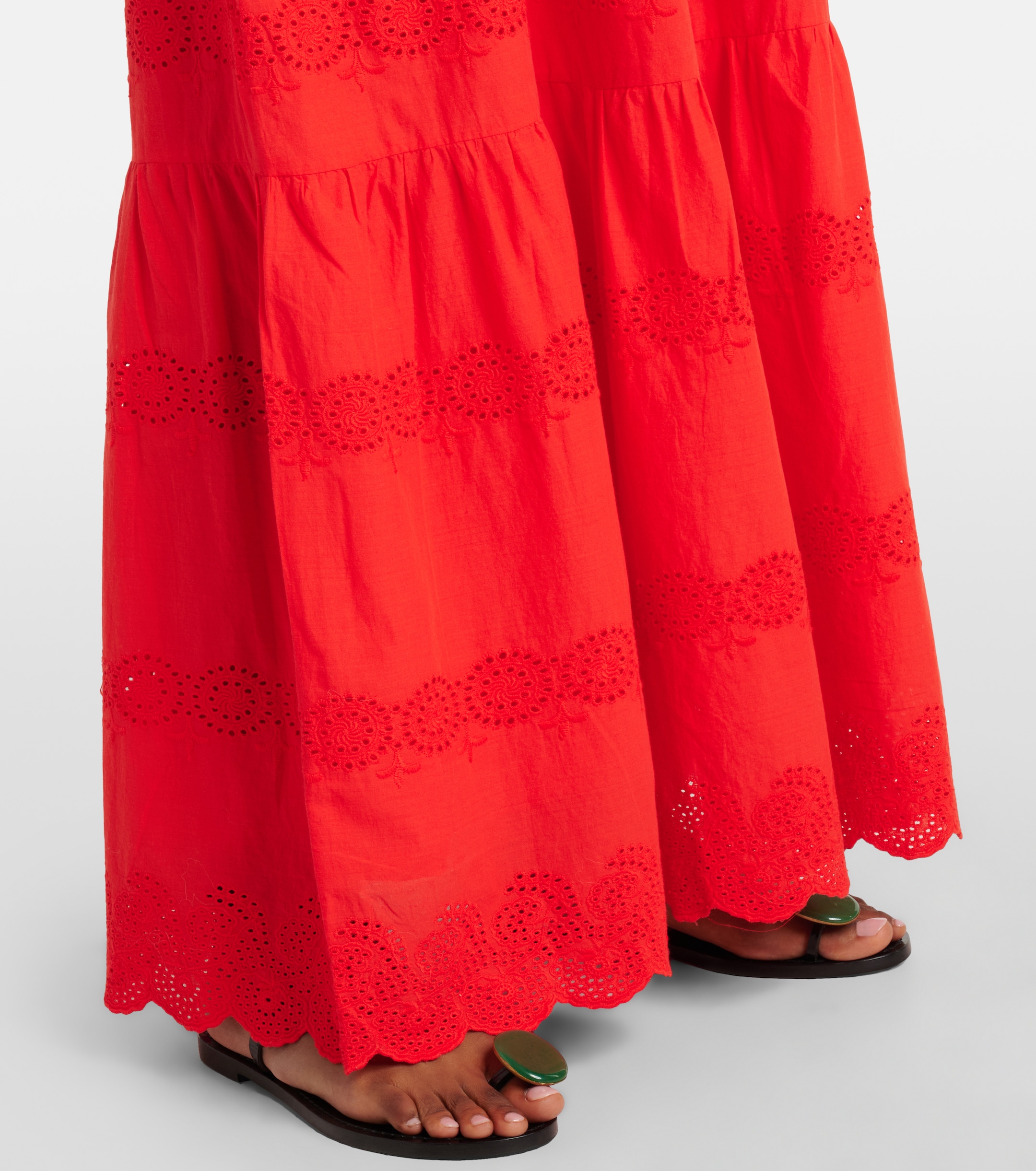 melissa odabash red dress Kelly crochet-trimmed cotton minidress in red - Melissa Odabash