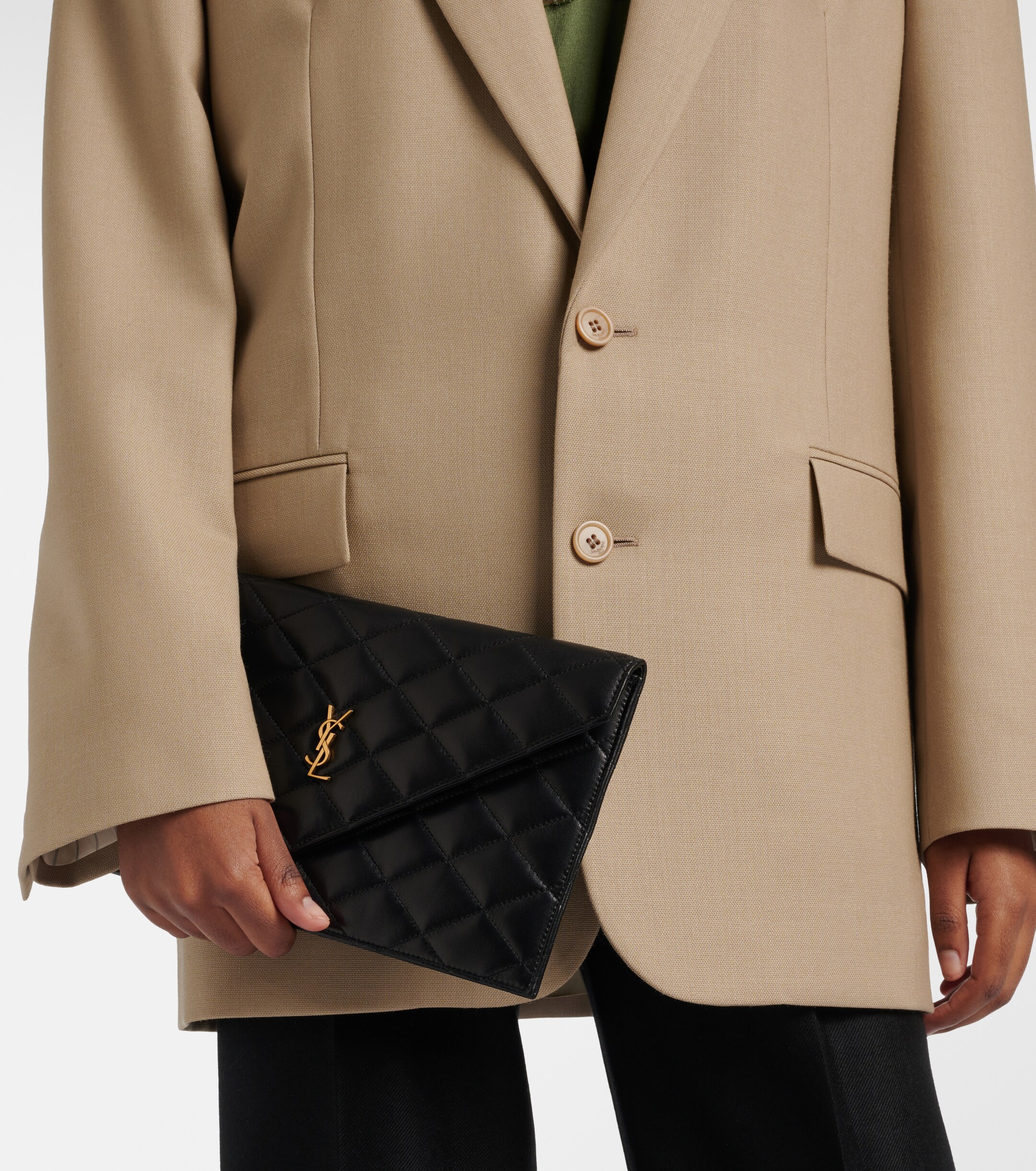 Saint Laurent Cassandre quilted leather pouch