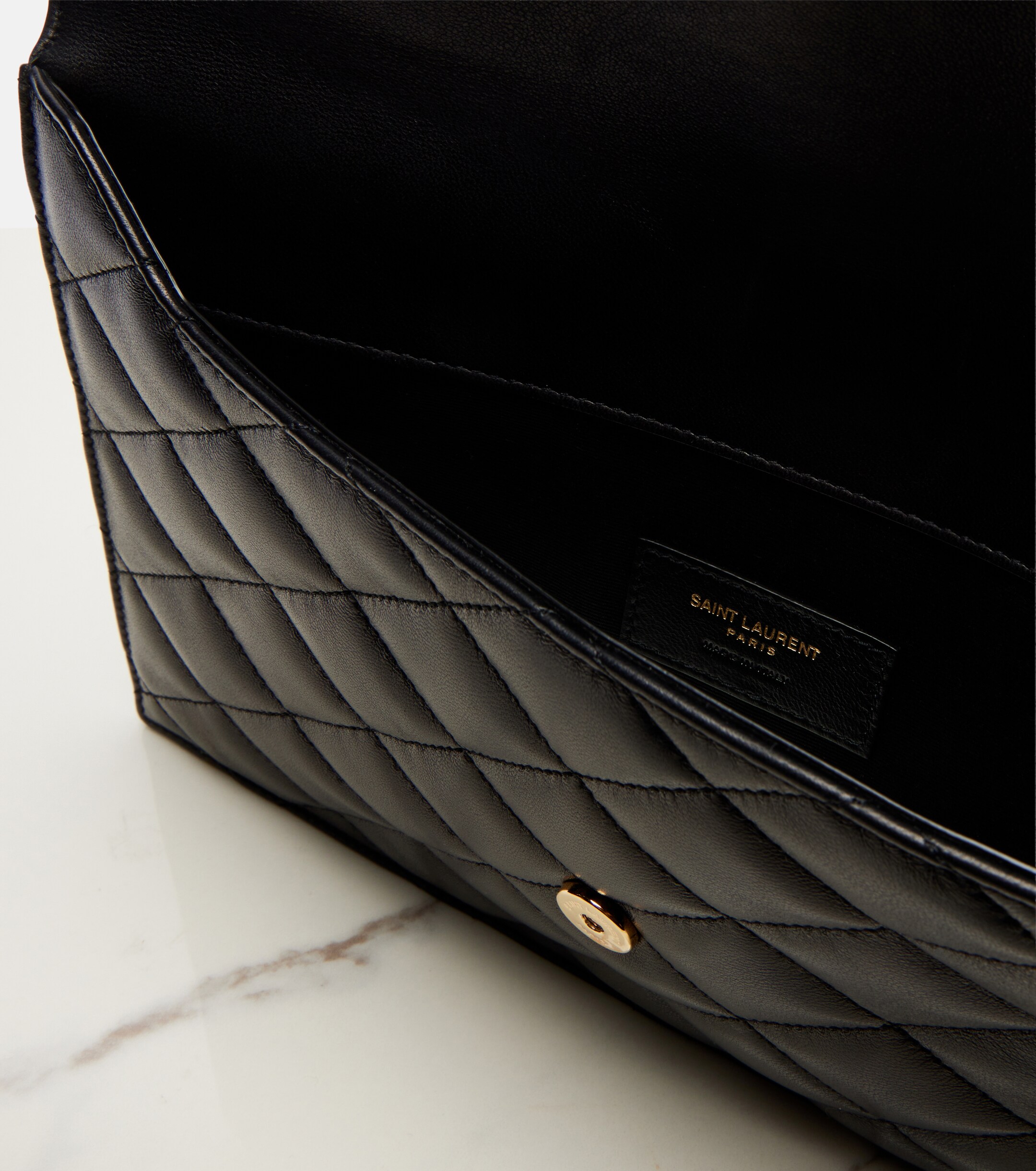 Saint Laurent Cassandre quilted leather pouch