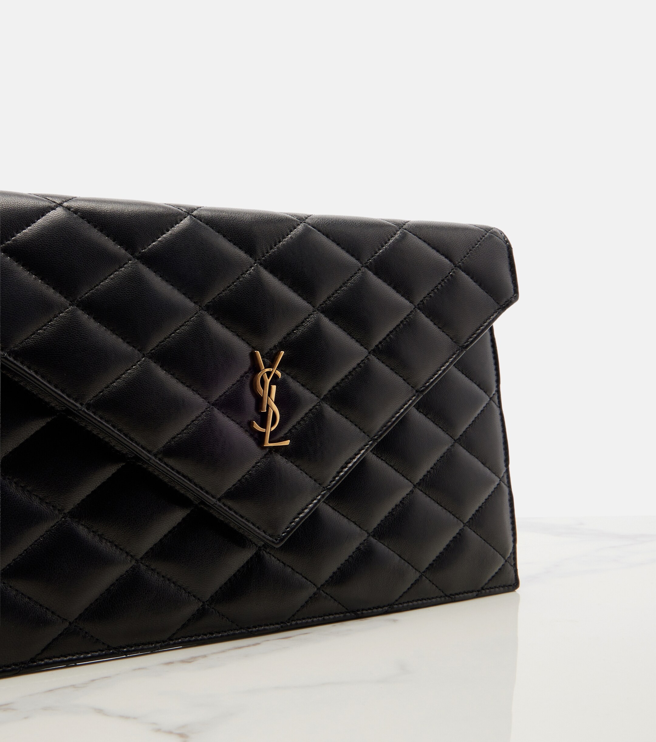Saint Laurent Cassandre quilted leather pouch