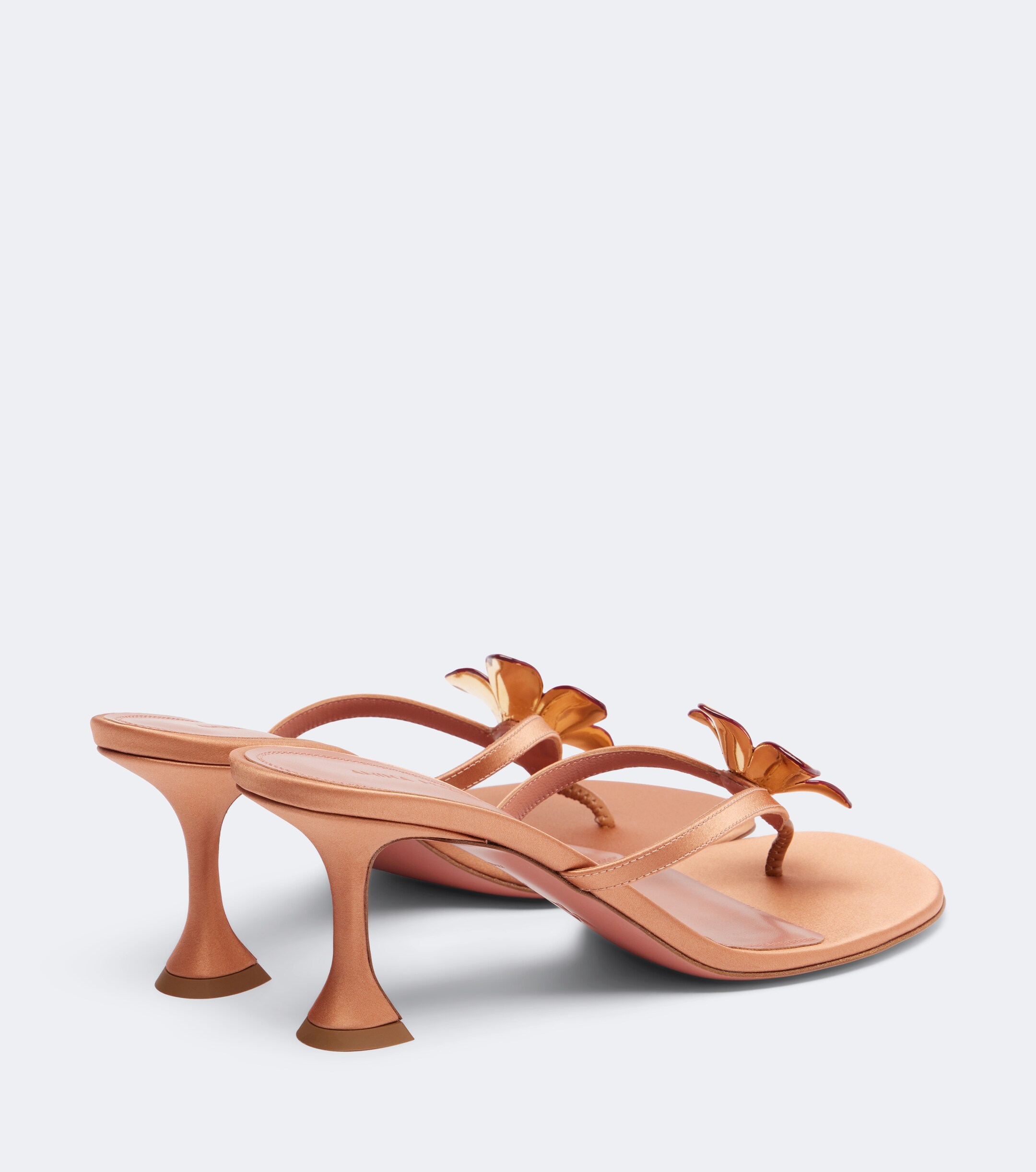 AMINA MUADDI Amina Muaddi Vittoria embellished satin thong sandals