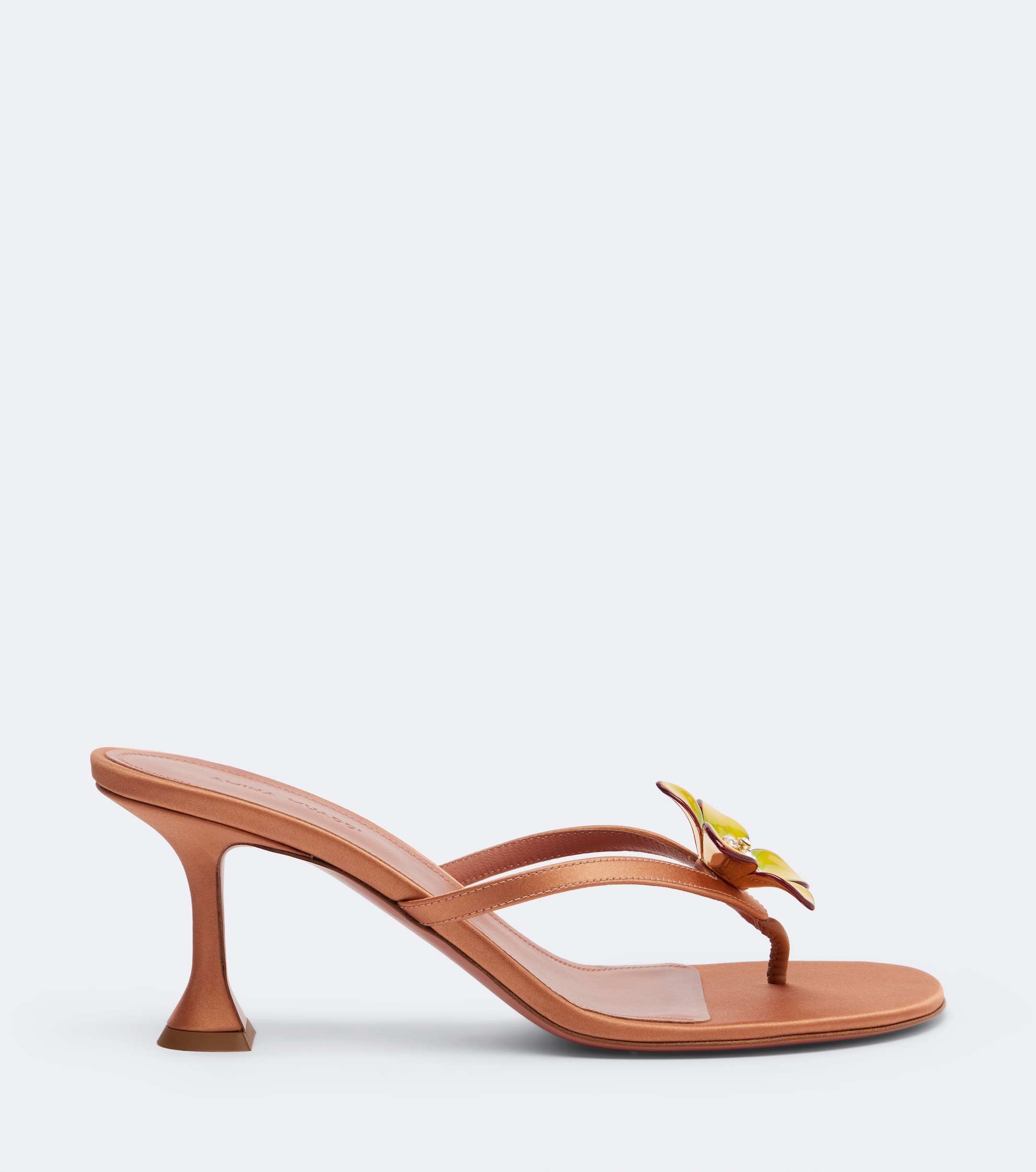 AMINA MUADDI Amina Muaddi Vittoria embellished satin thong sandals
