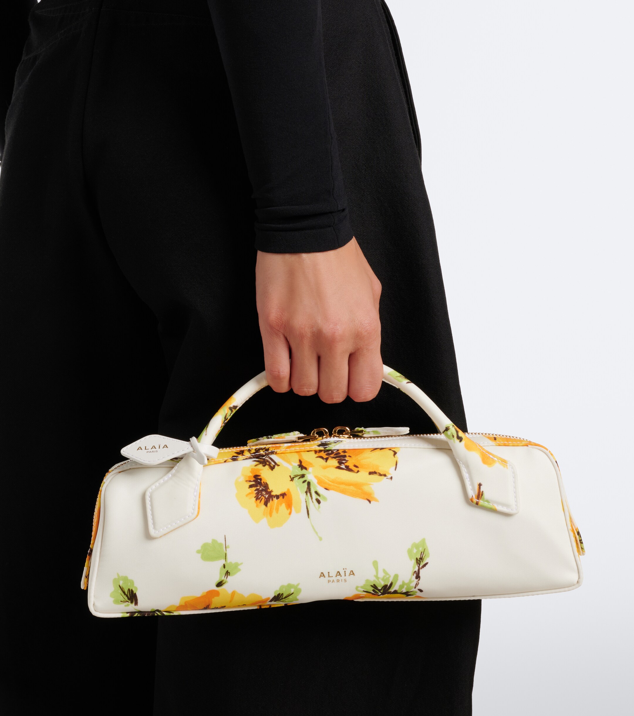 Alaïa Le Teckel floral top-handle bag