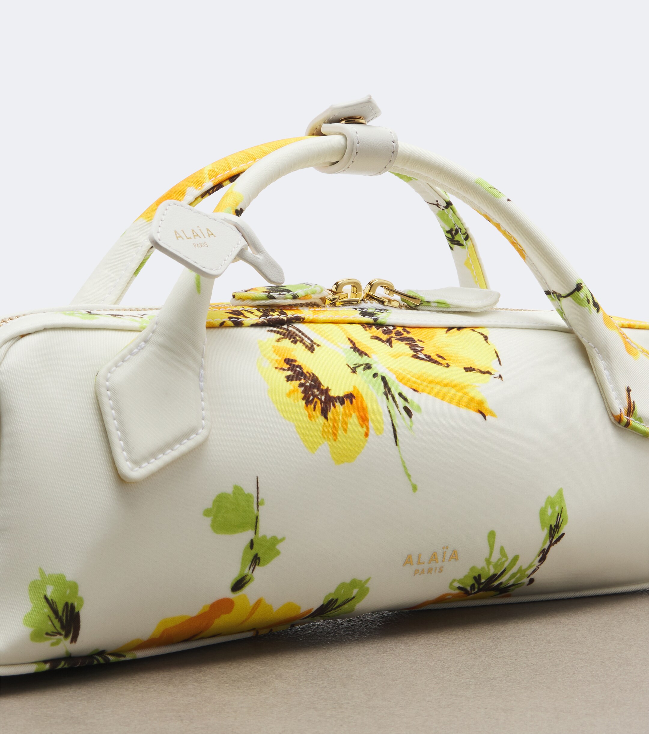 Alaïa Le Teckel floral top-handle bag