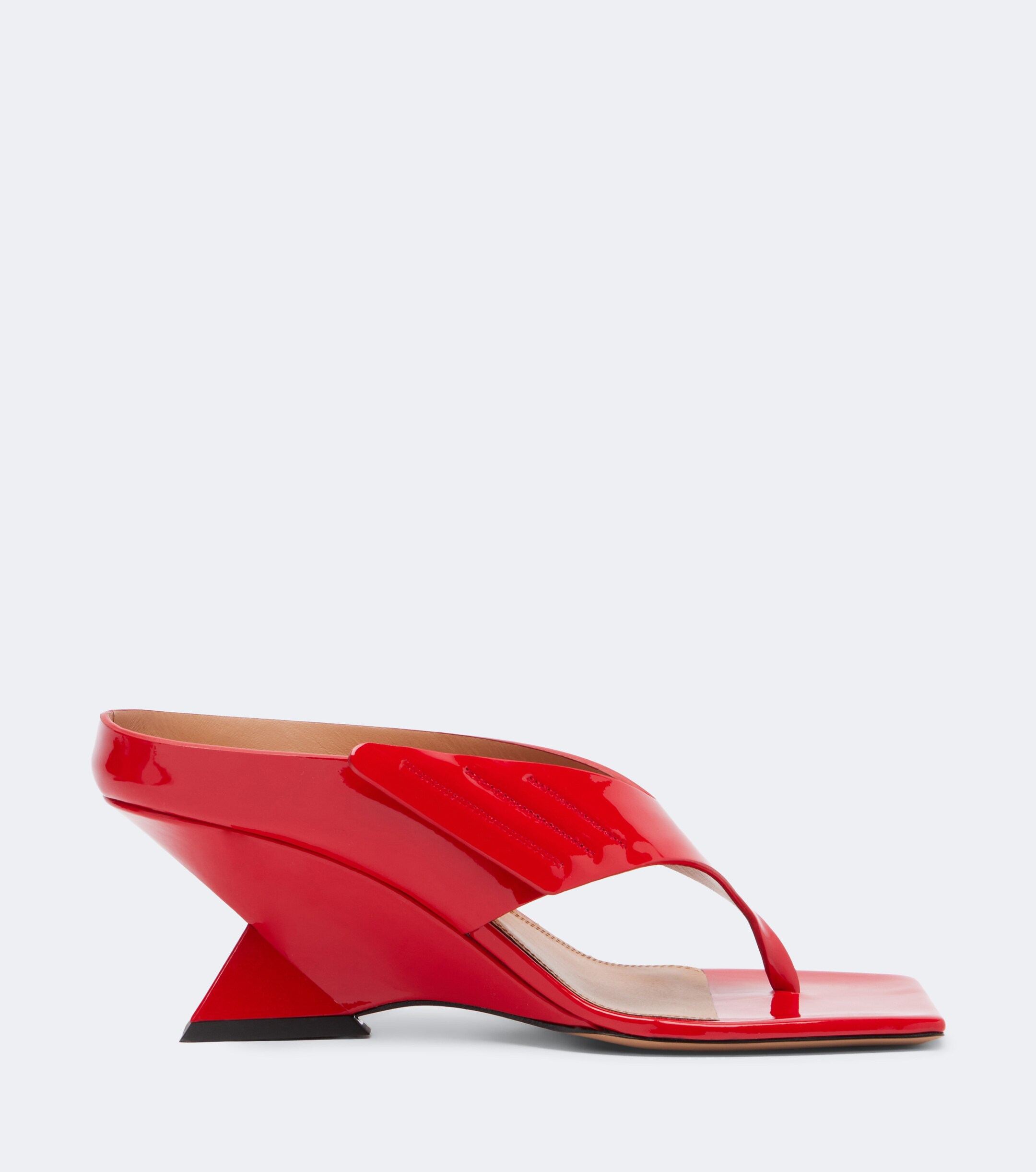 THE ATTICO The Attico Cheope patent leather thong sandals