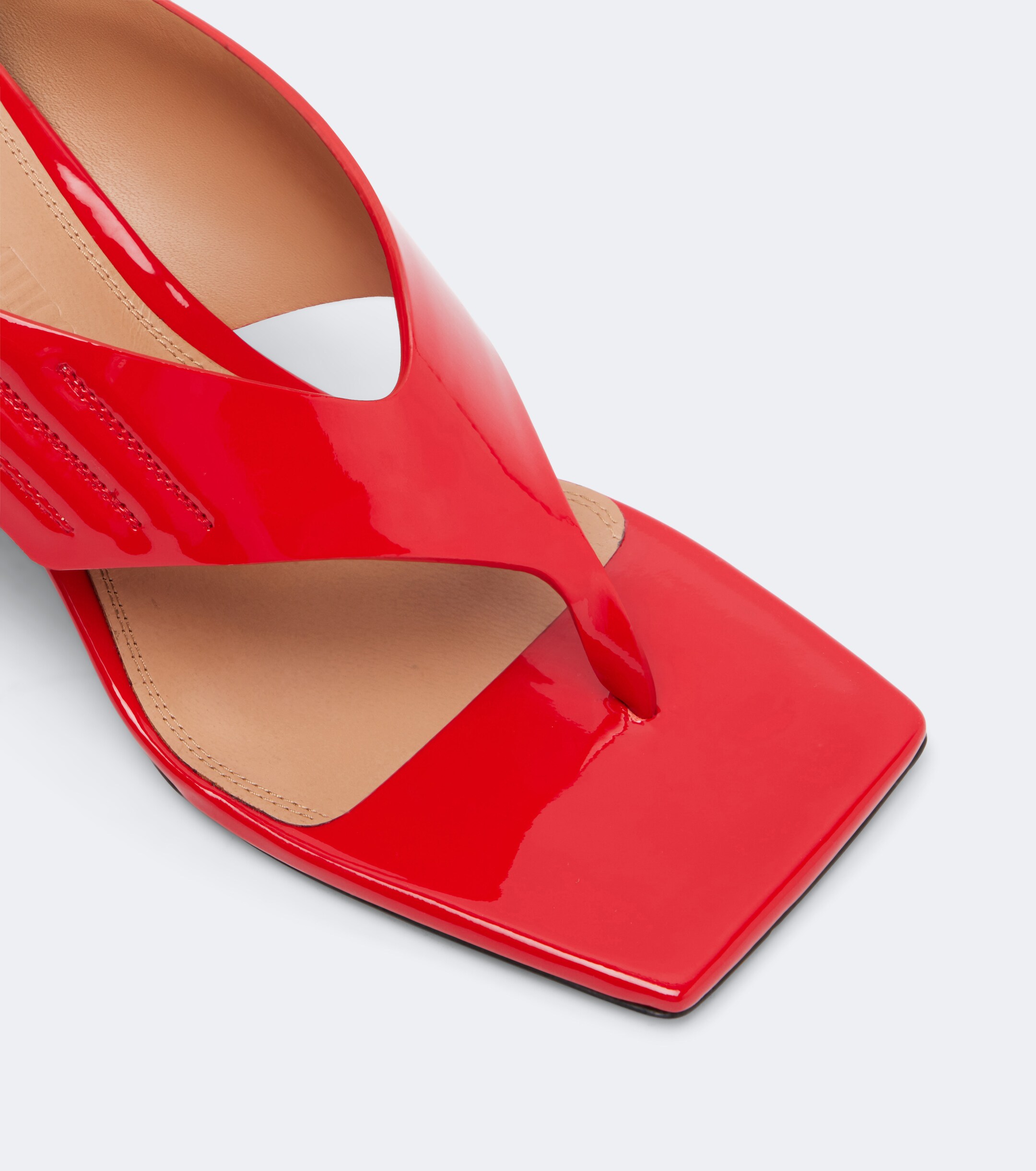 THE ATTICO The Attico Cheope patent leather thong sandals