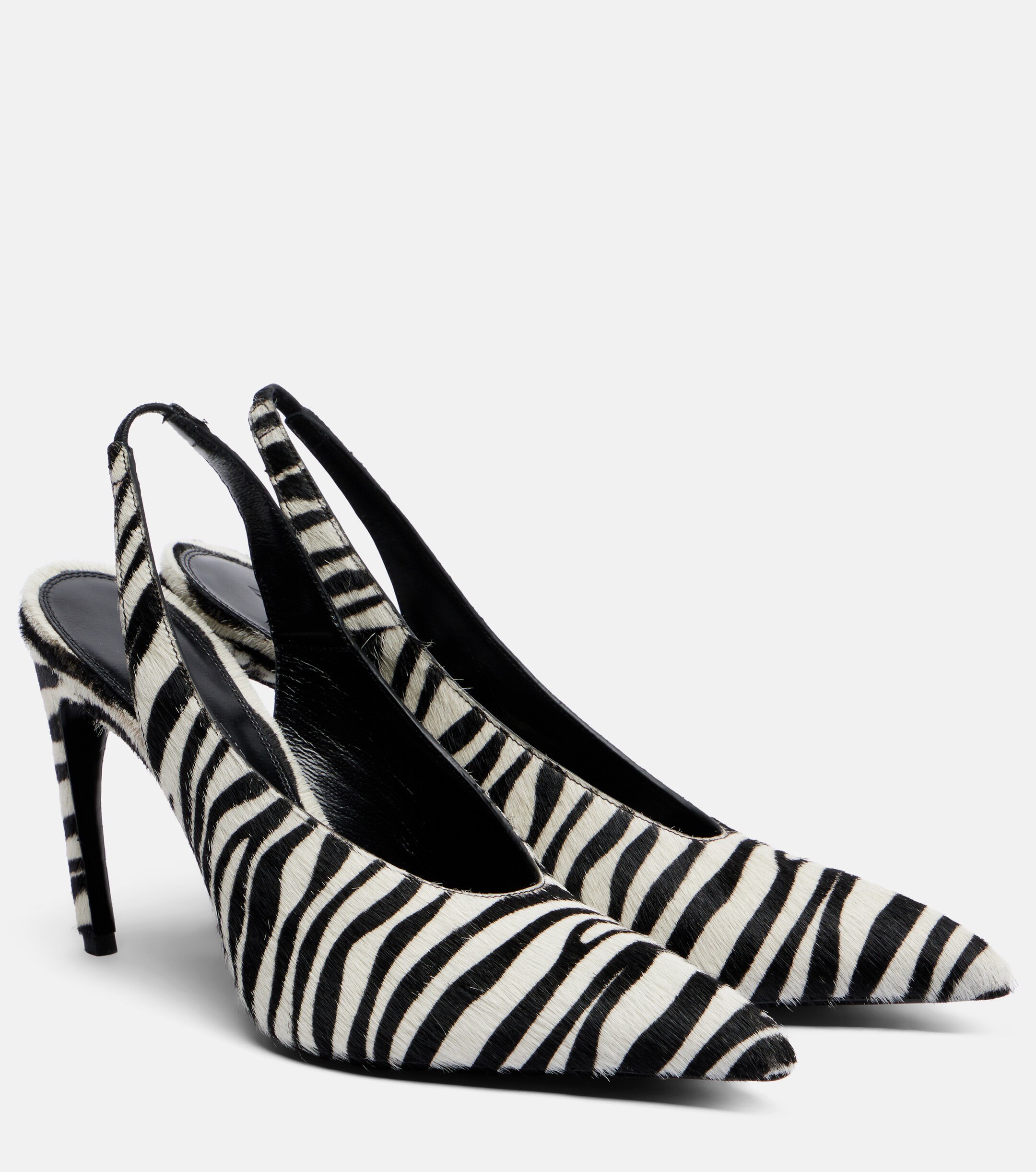 THE ATTICO The Attico Viper zebra-print calf hair pumps