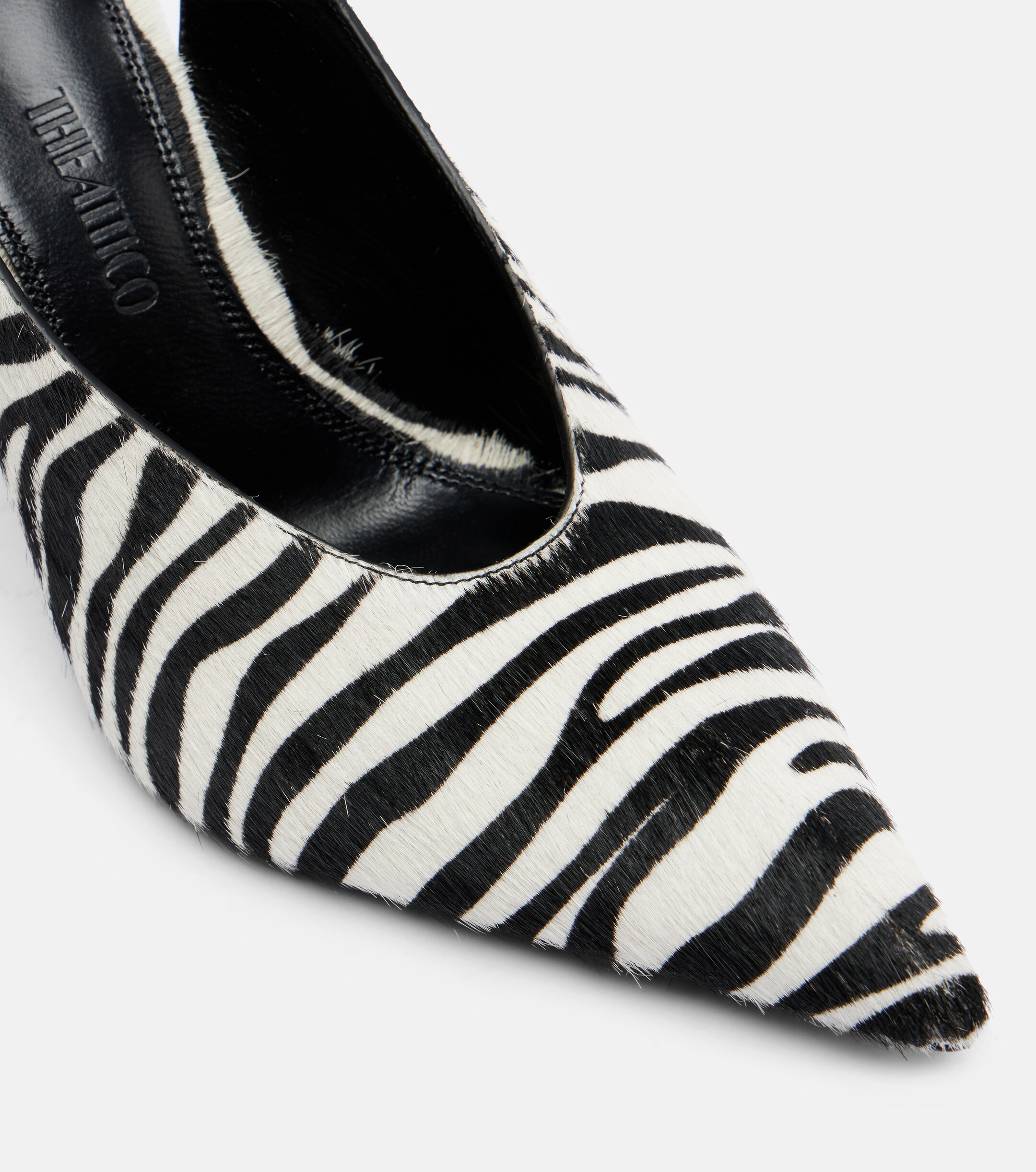 THE ATTICO The Attico Viper zebra-print calf hair pumps
