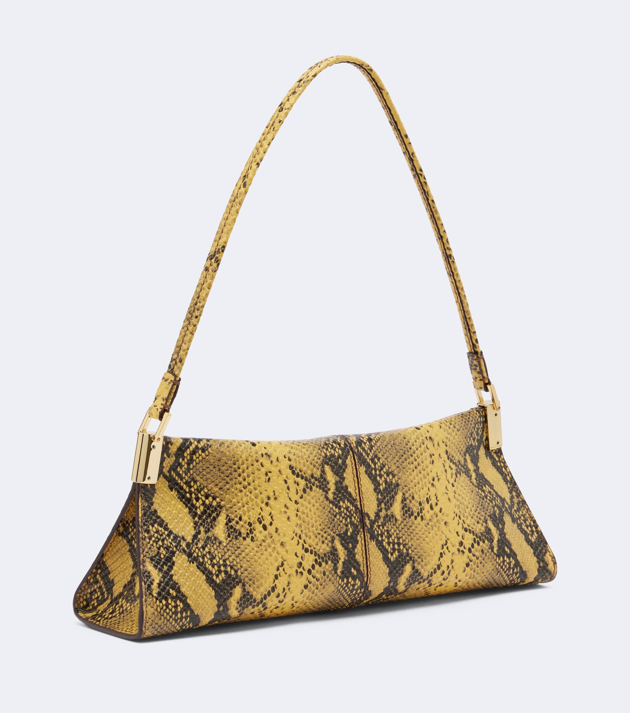 Balmain 64-83 Small snake-effect leather shoulder bag