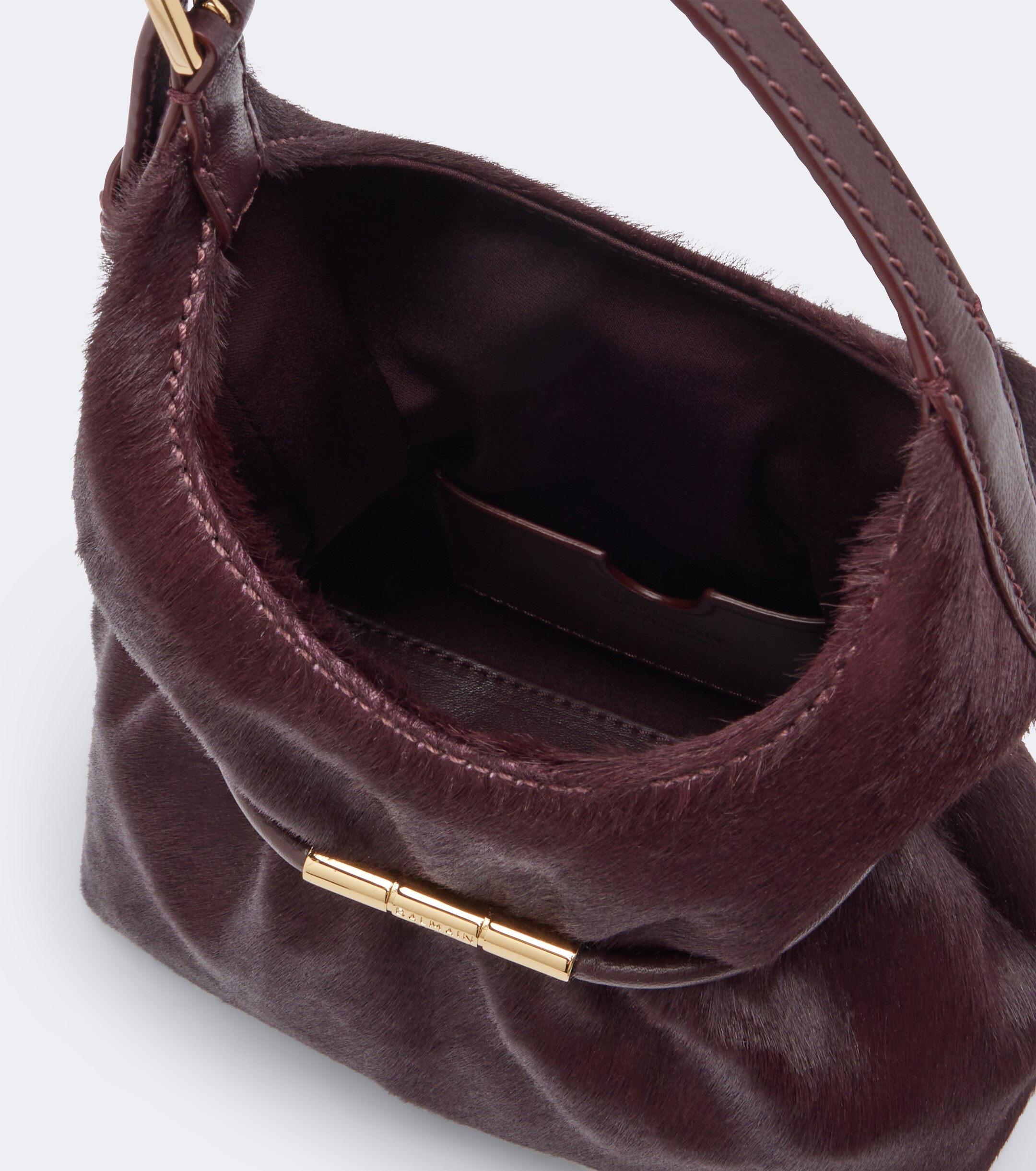 Balmain Balmain Sphynx Mini calf hair top-handle bag