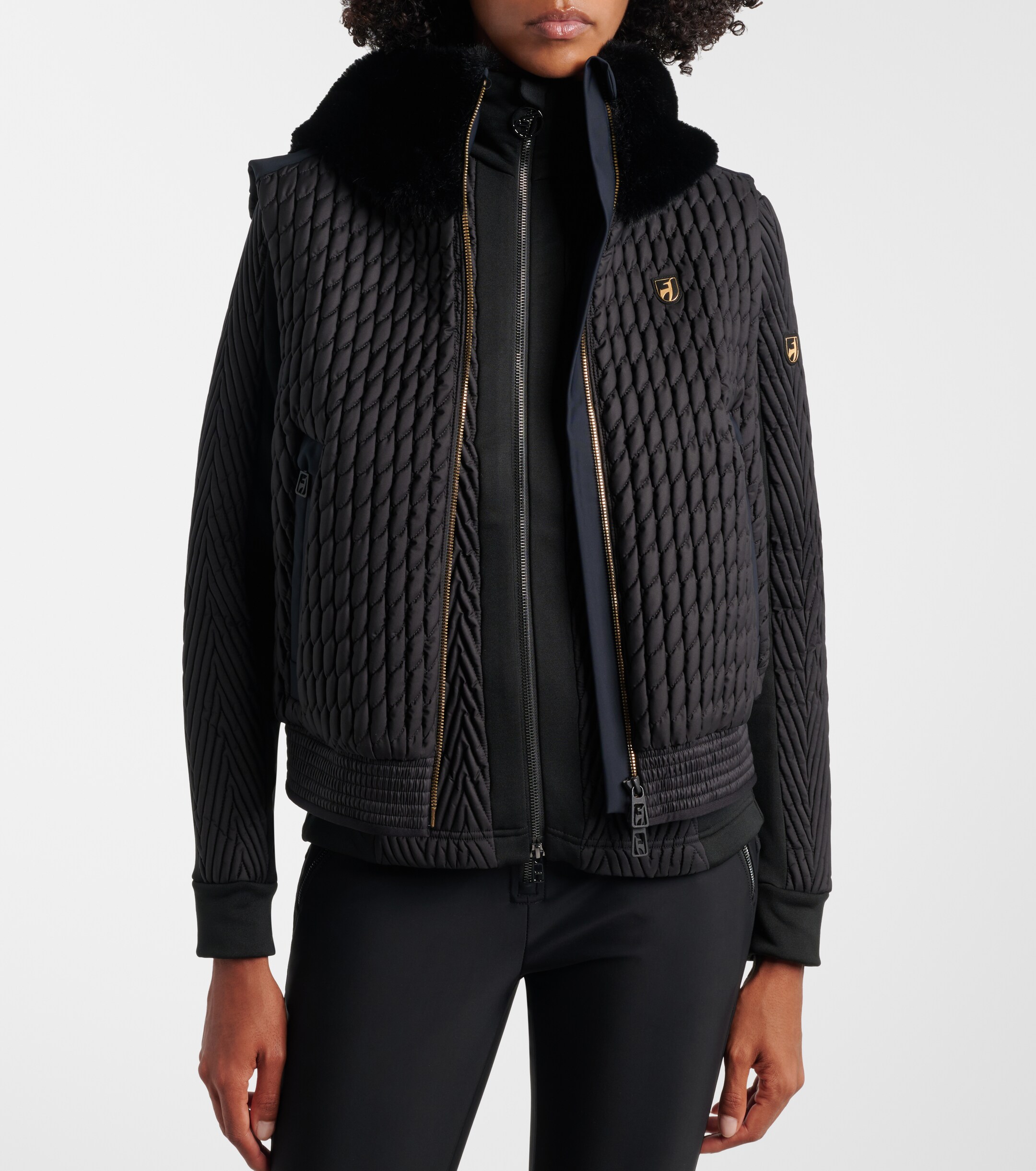 Toni Sailer Toni Sailer Flora hooded teddy-trimmed ski vest