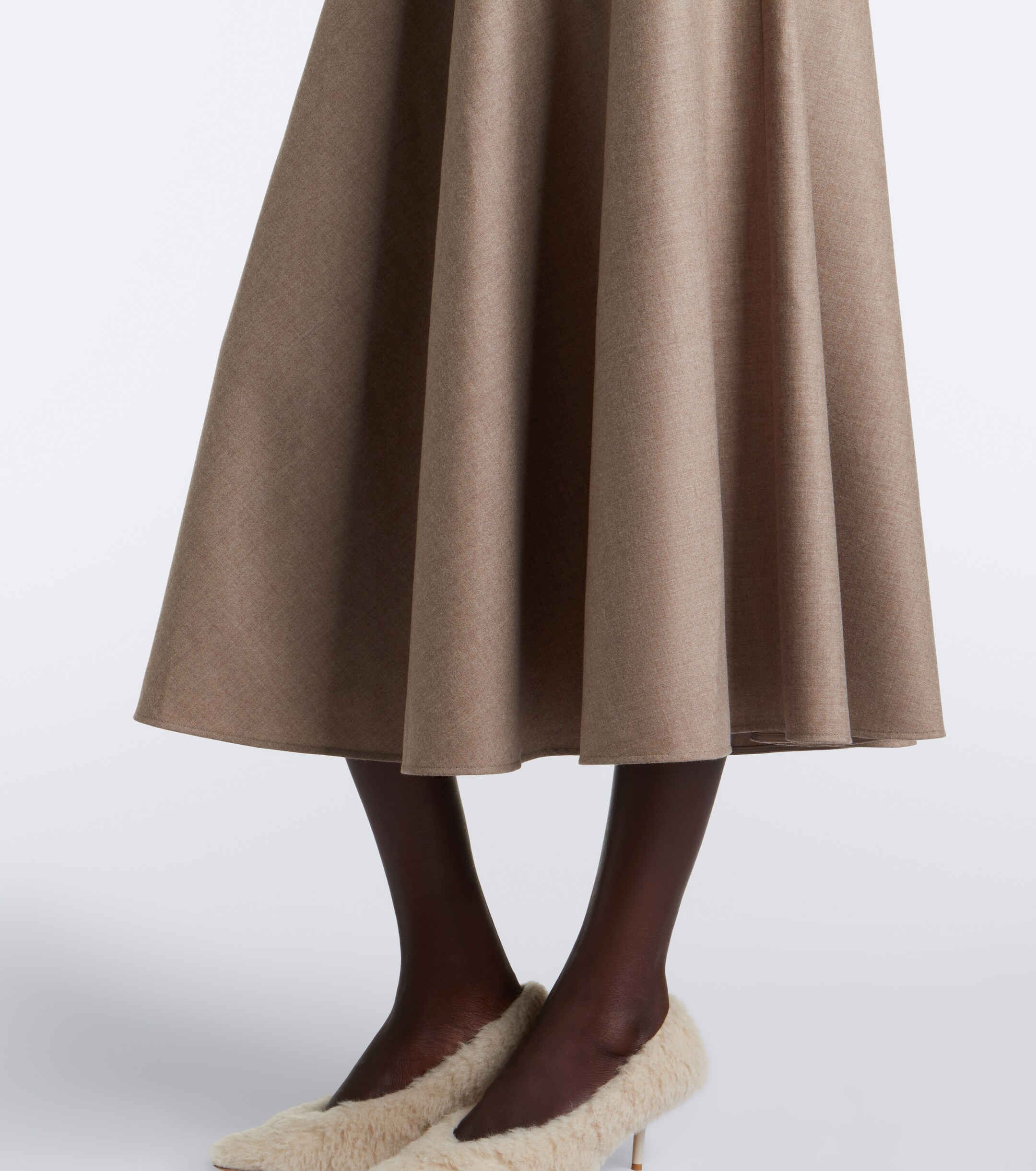 Max Mara Max Mara Belted cashmere-blend midi skirt