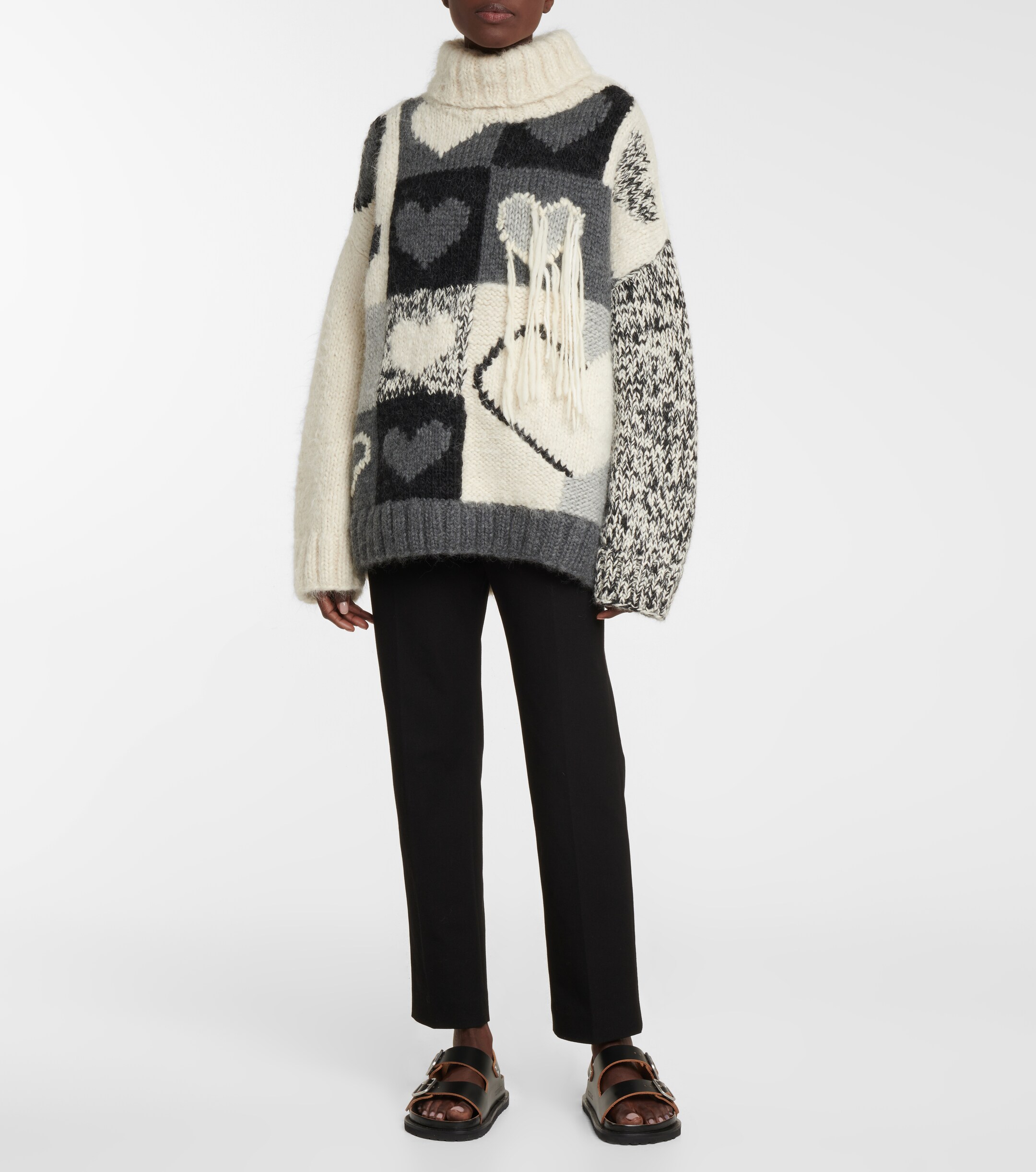 JOSEPH Intarsia wool-blend sweater