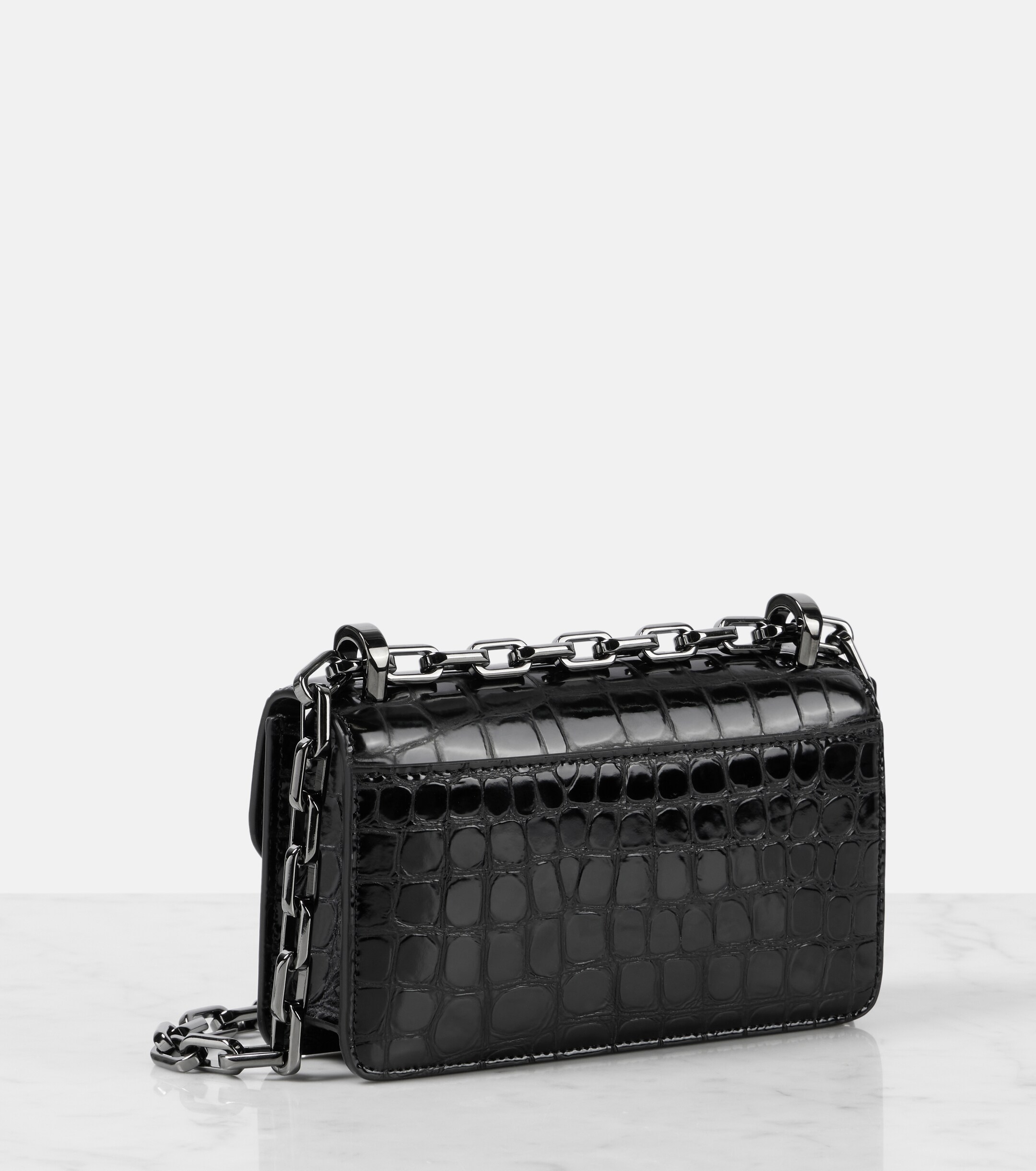 CHRISTIAN LOUBOUTIN Loubi54 croc-effect leather shoulder bag